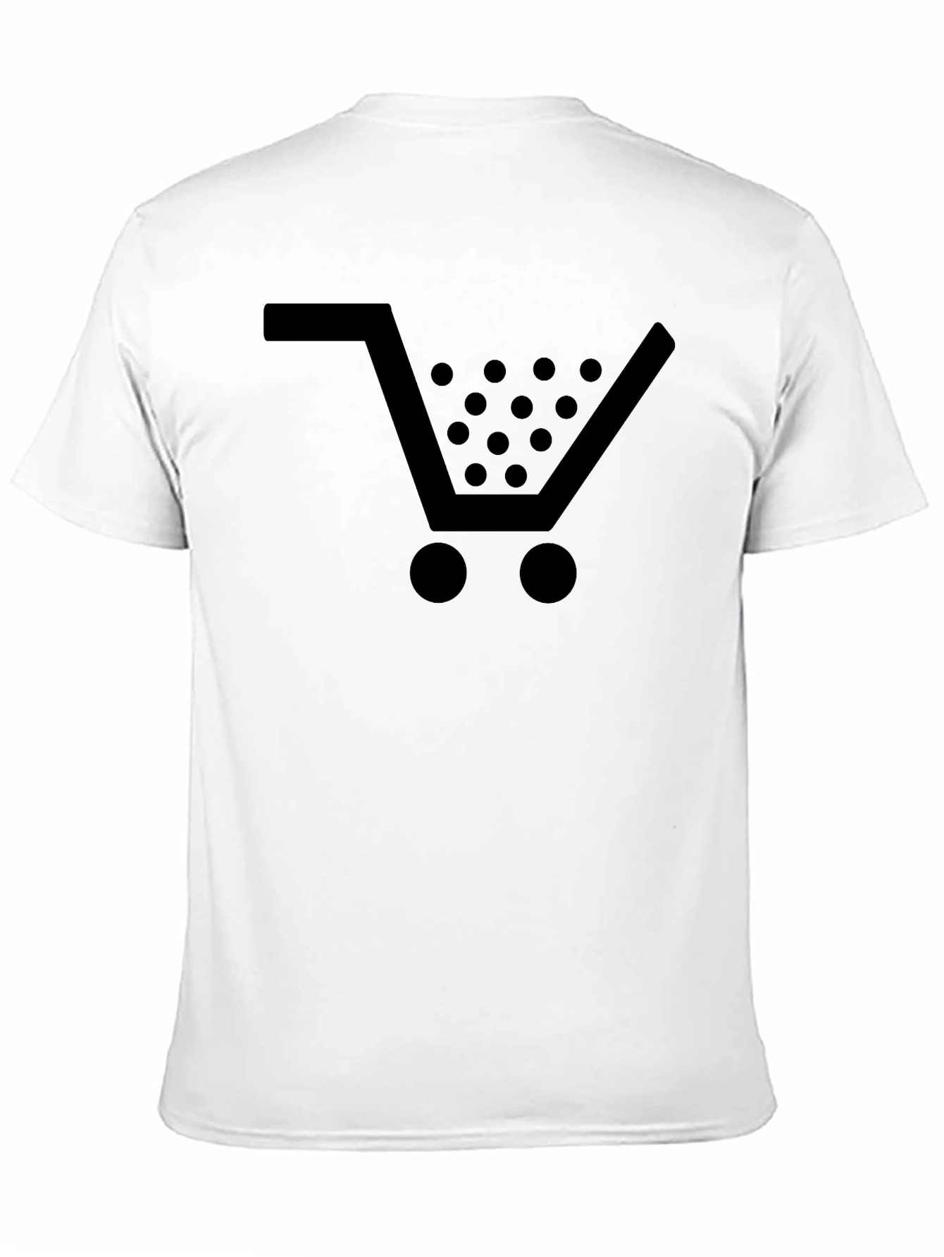 Shopping Cart Graphic Tee - Black Cotton