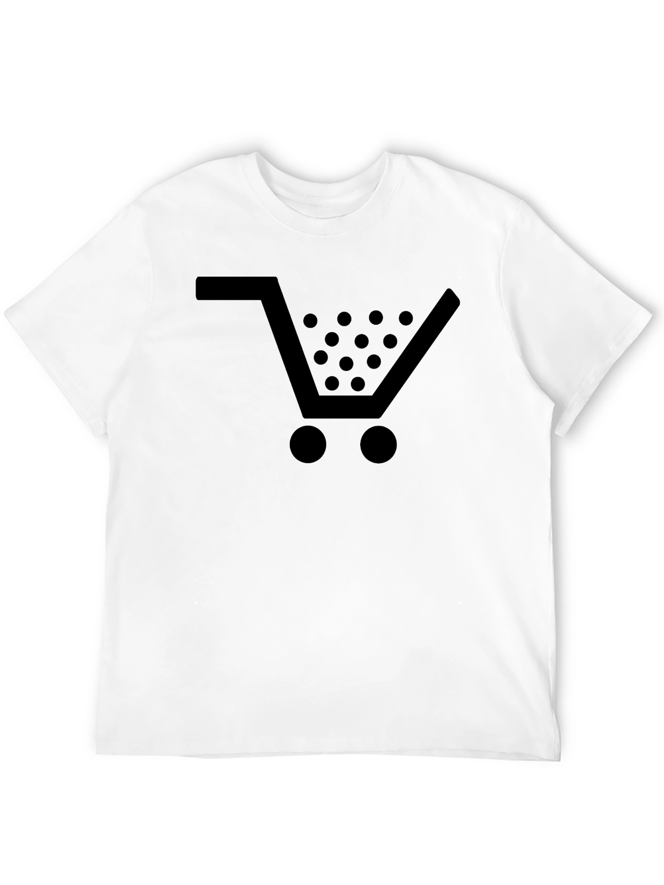 Shopping Cart Graphic Tee - Black Cotton