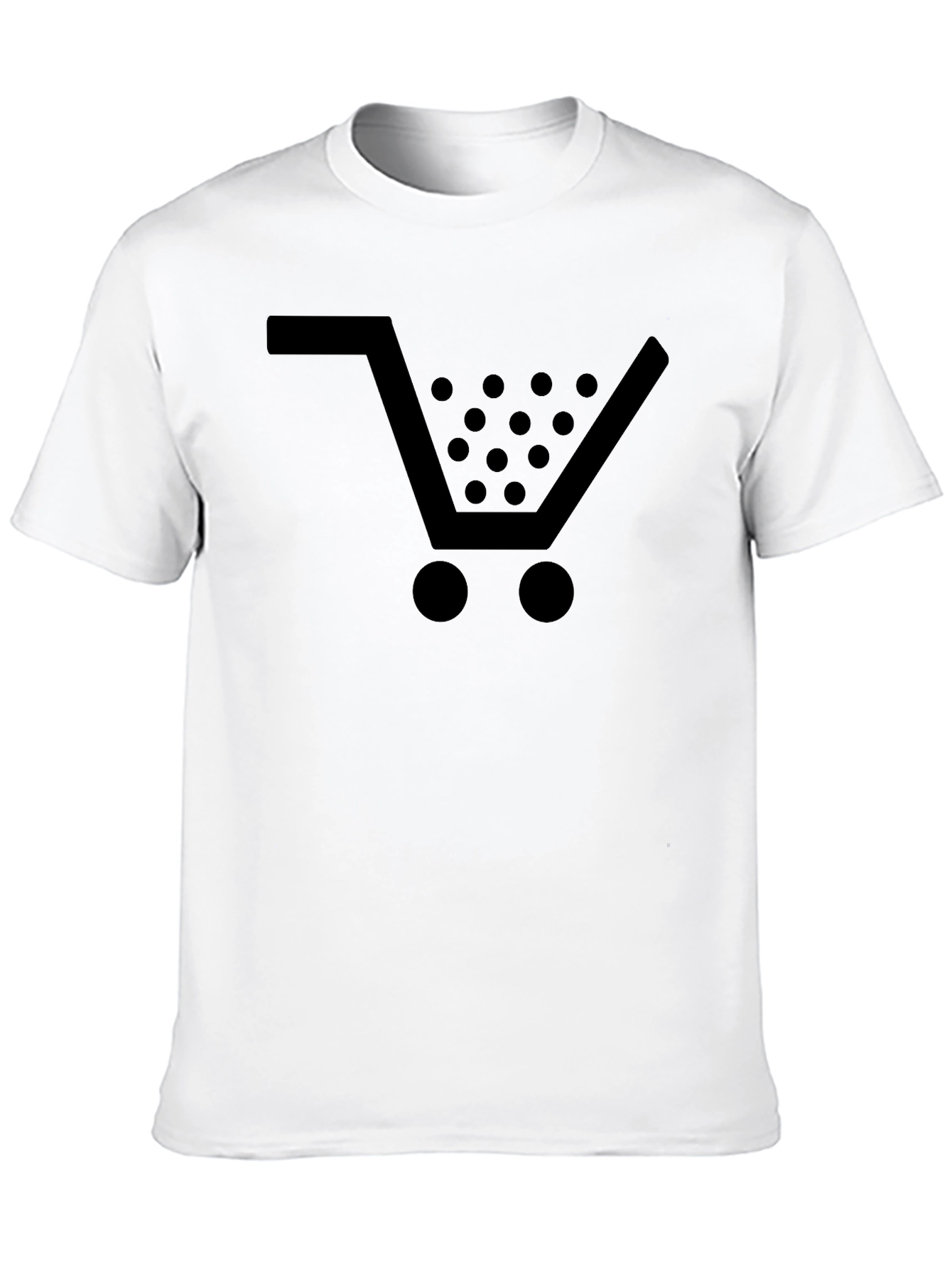 Shopping Cart Graphic Tee - Black Cotton