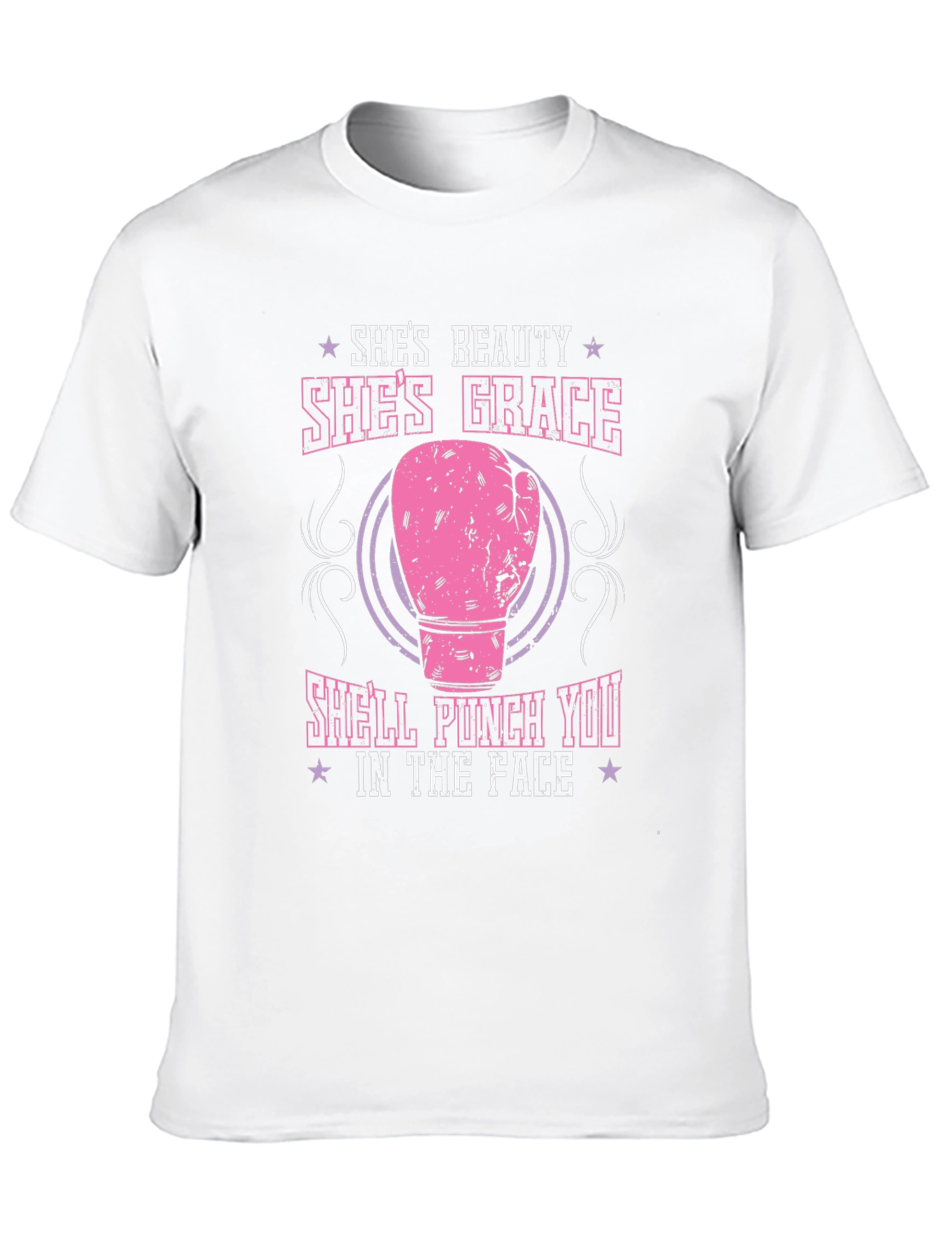 Shes Beauty Shes Grace T-Shirt: Funny Boxing Glove Tee