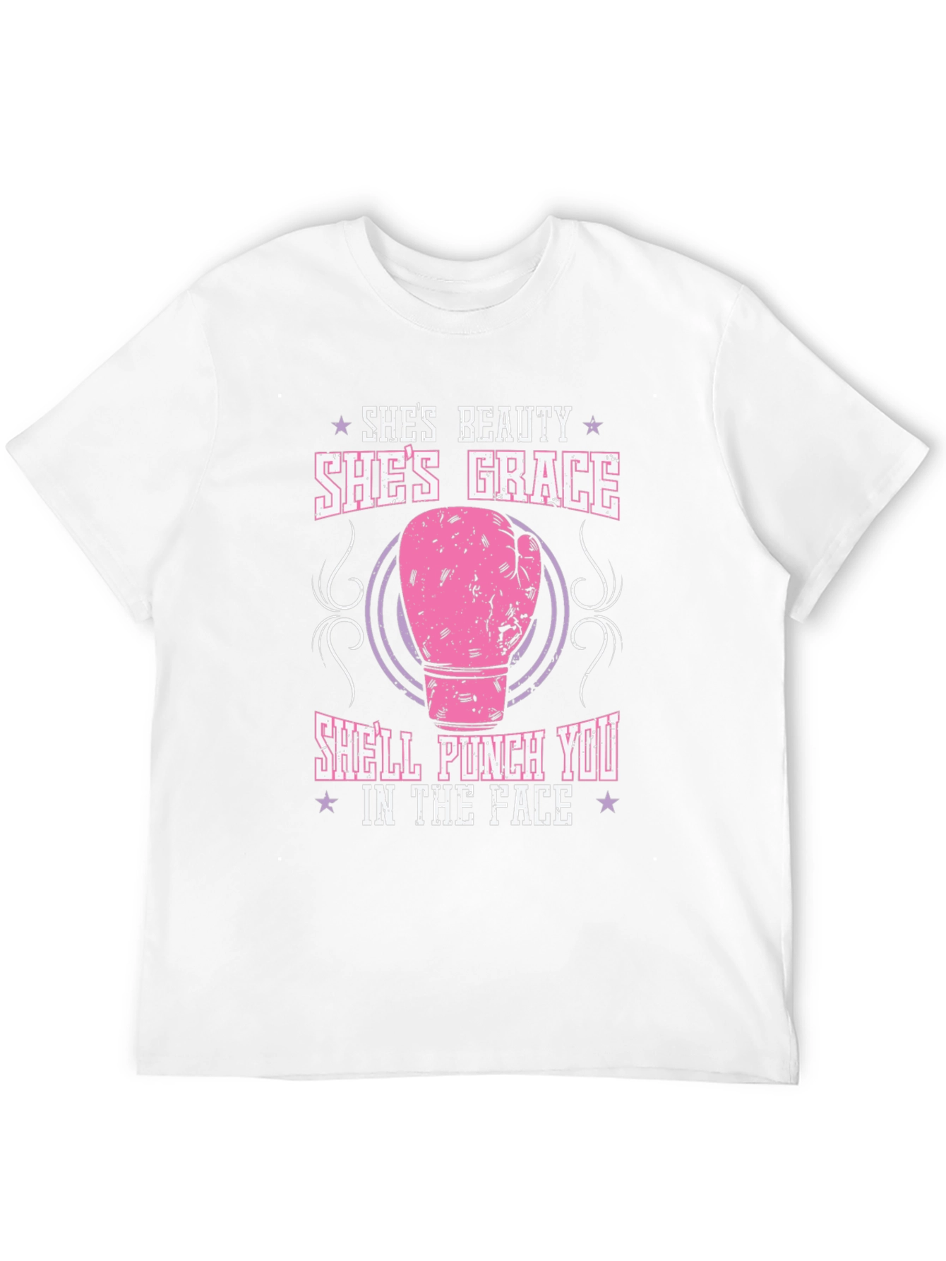 Shes Beauty Shes Grace T-Shirt: Funny Boxing Glove Tee