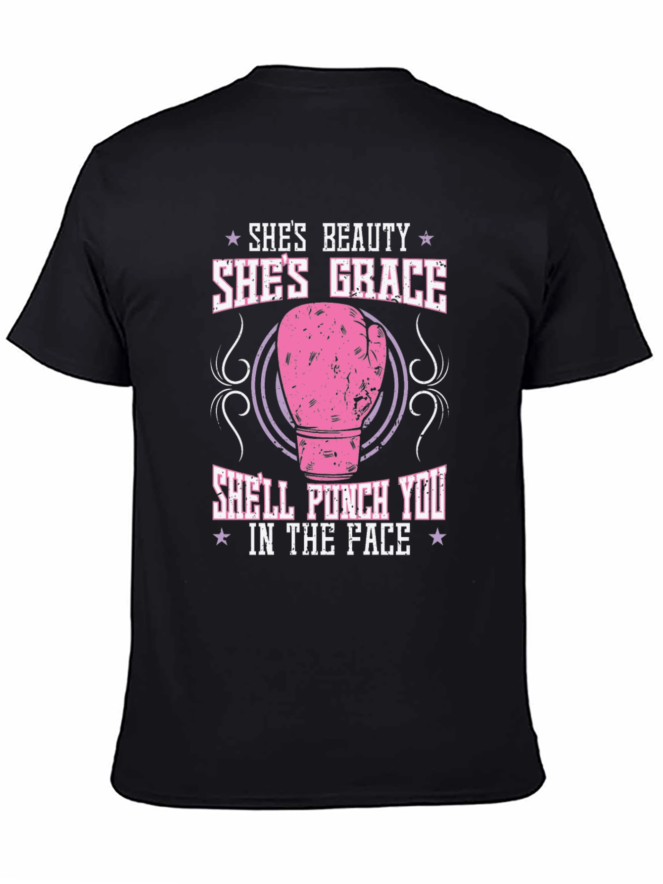 Shes Beauty Shes Grace T-Shirt: Funny Boxing Glove Tee