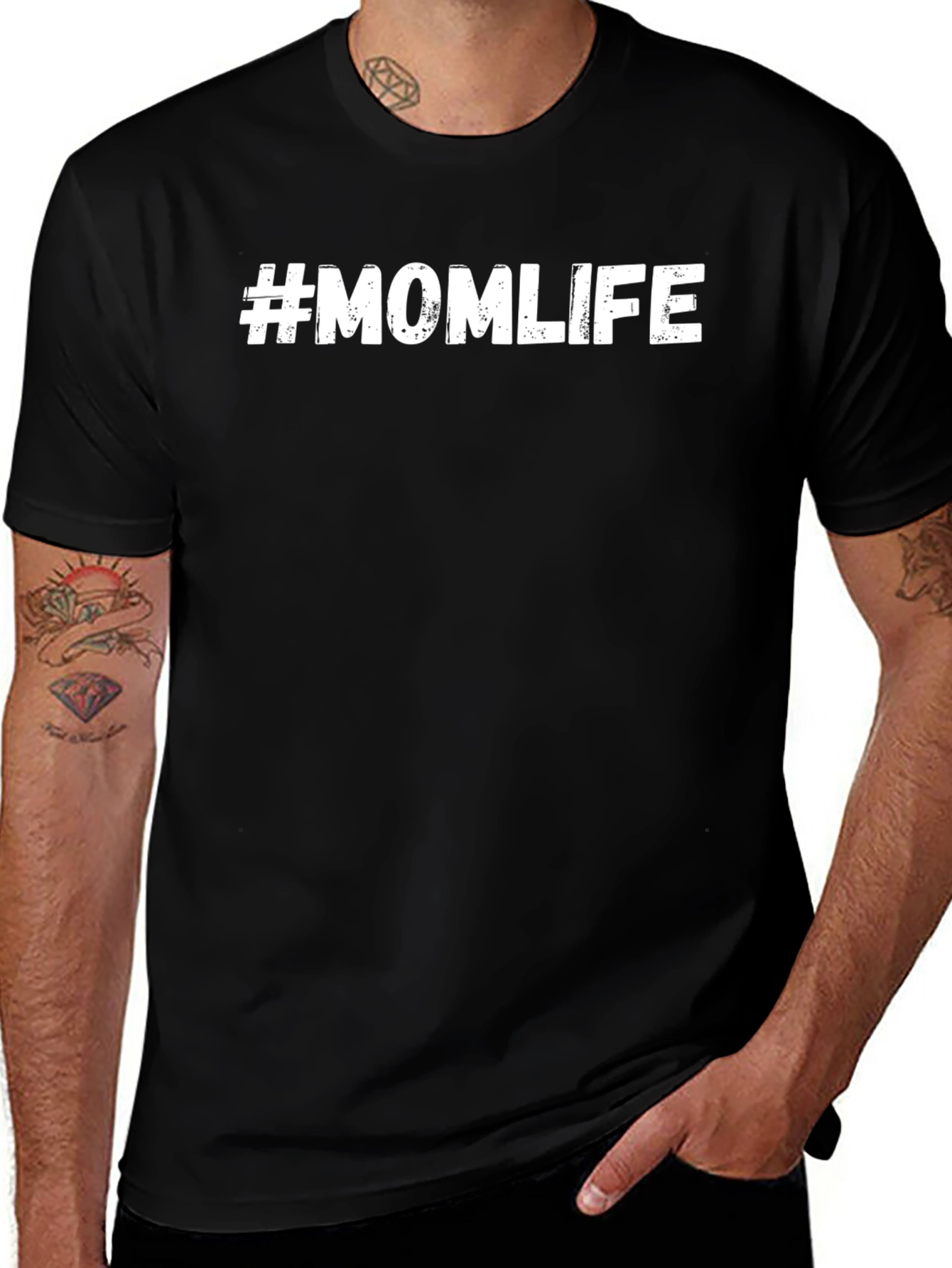 #Momlife Black Graphic Tee - Stylish Comfort