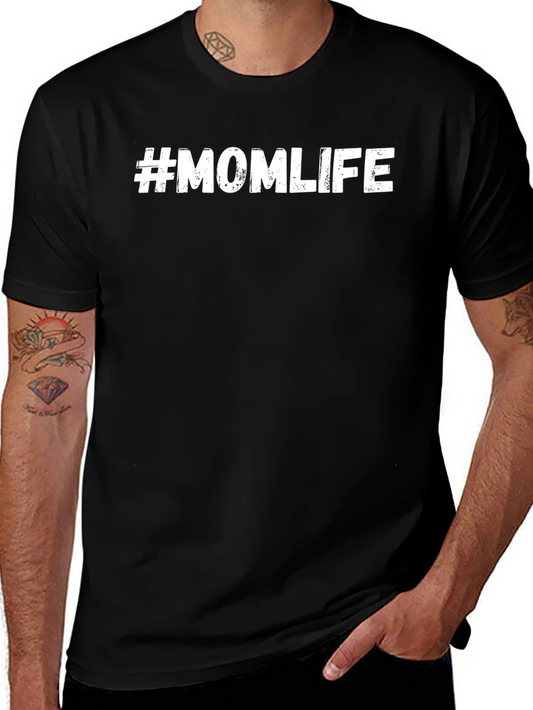 #Momlife Black Graphic Tee - Stylish Comfort