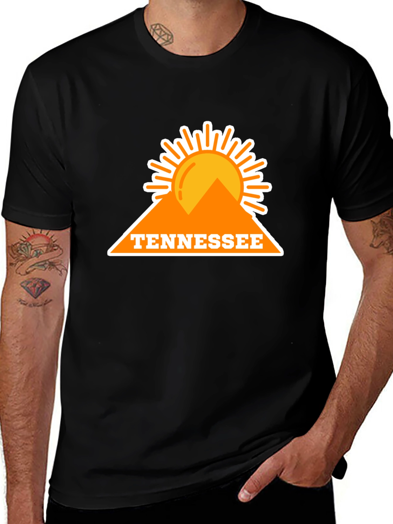 Tennessee Graphic Tee - Retro Mountain Sun Design