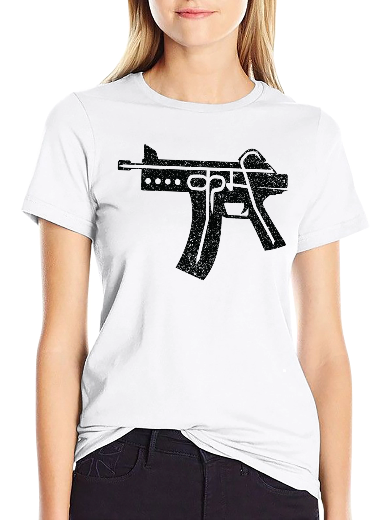 Black Gun Graphic T-Shirt - Edgy Streetwear