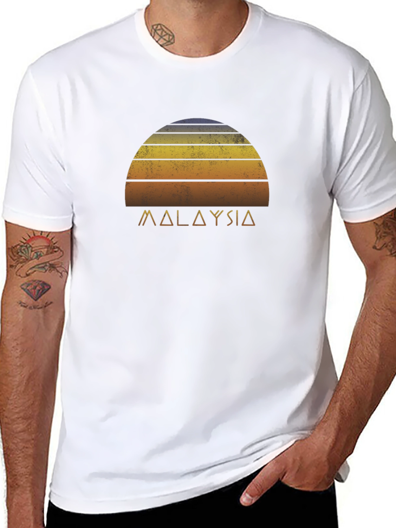 Retro Malaysia Sunset Graphic Tee - Soft Cotton