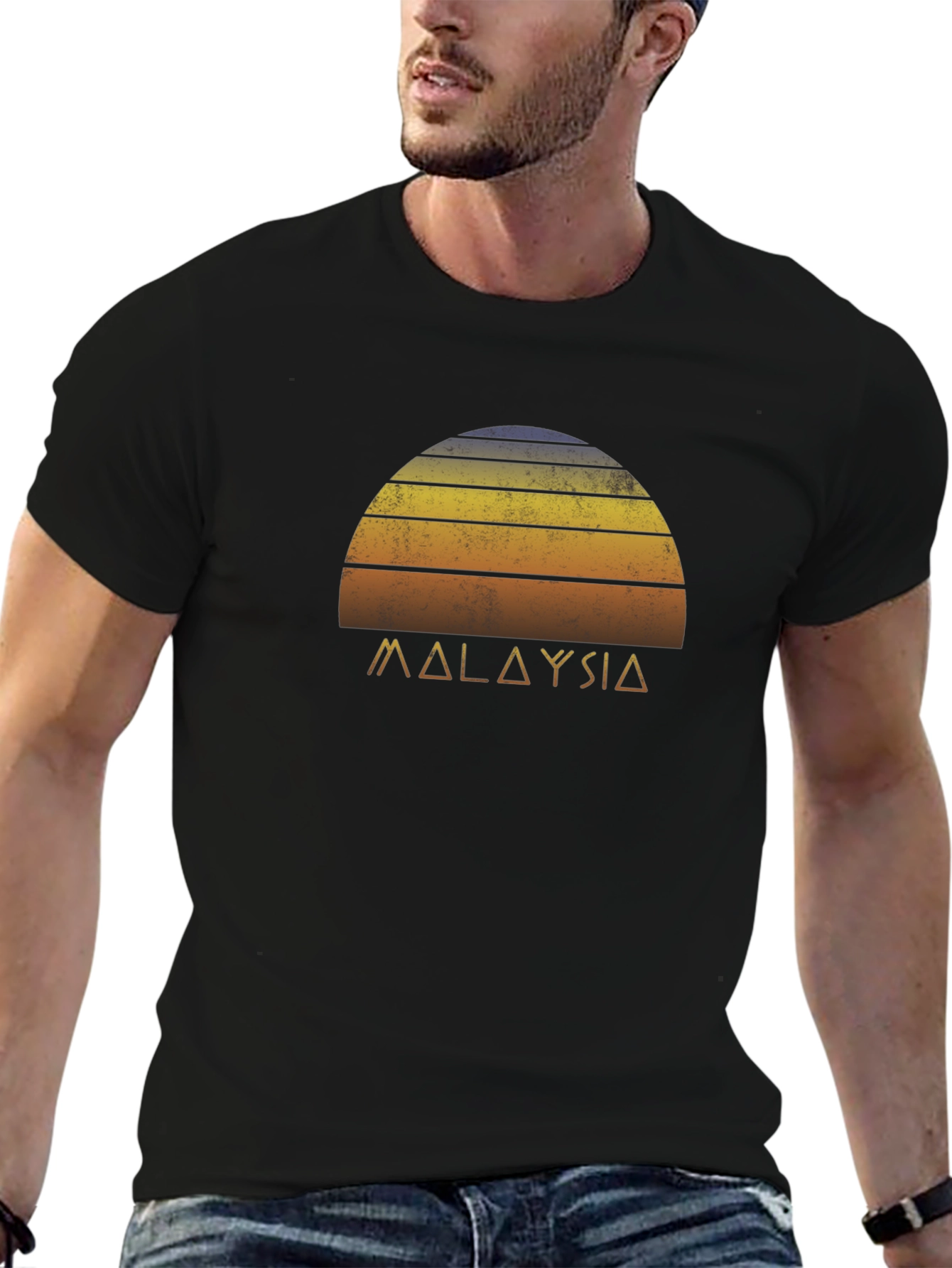 Retro Malaysia Sunset Graphic Tee - Soft Cotton