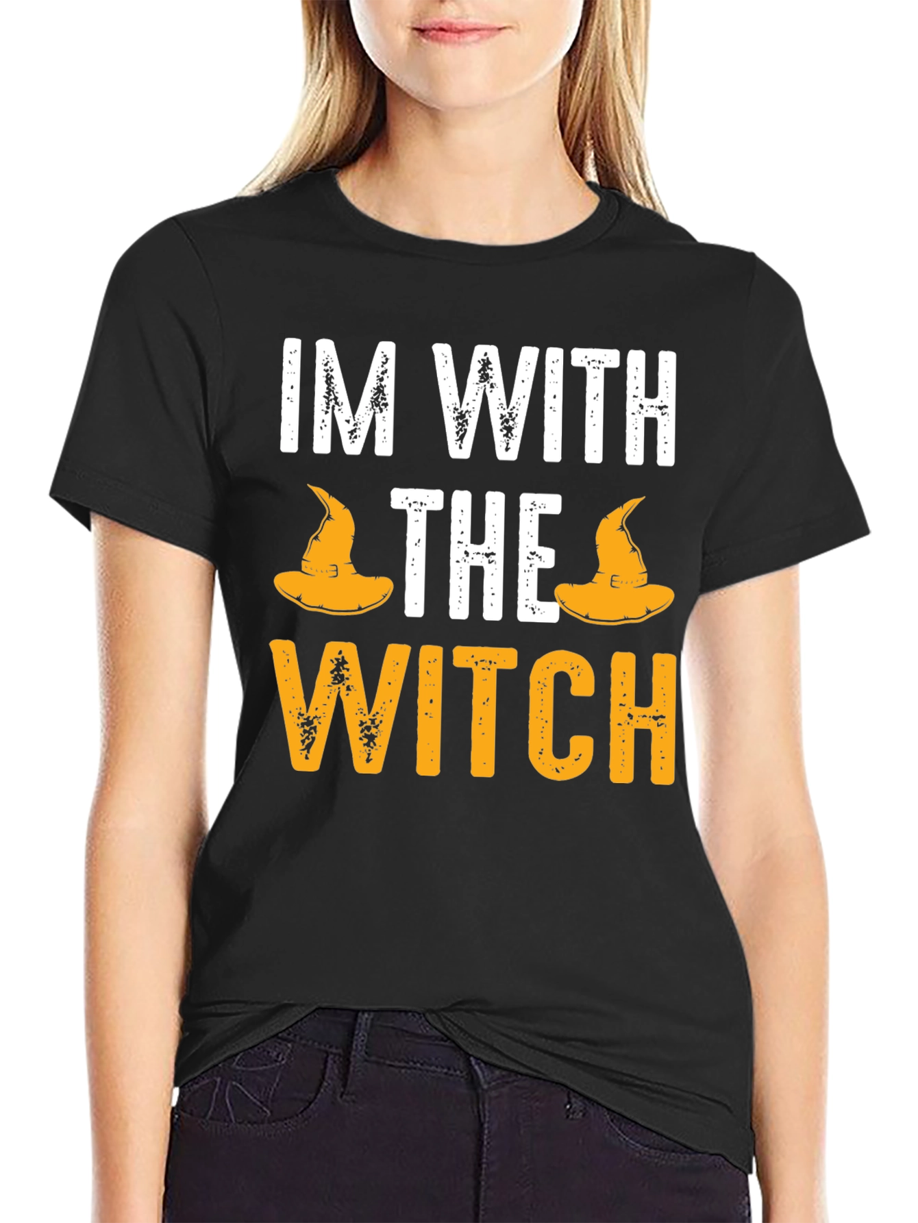 Im With The Witch Halloween Graphic Tee