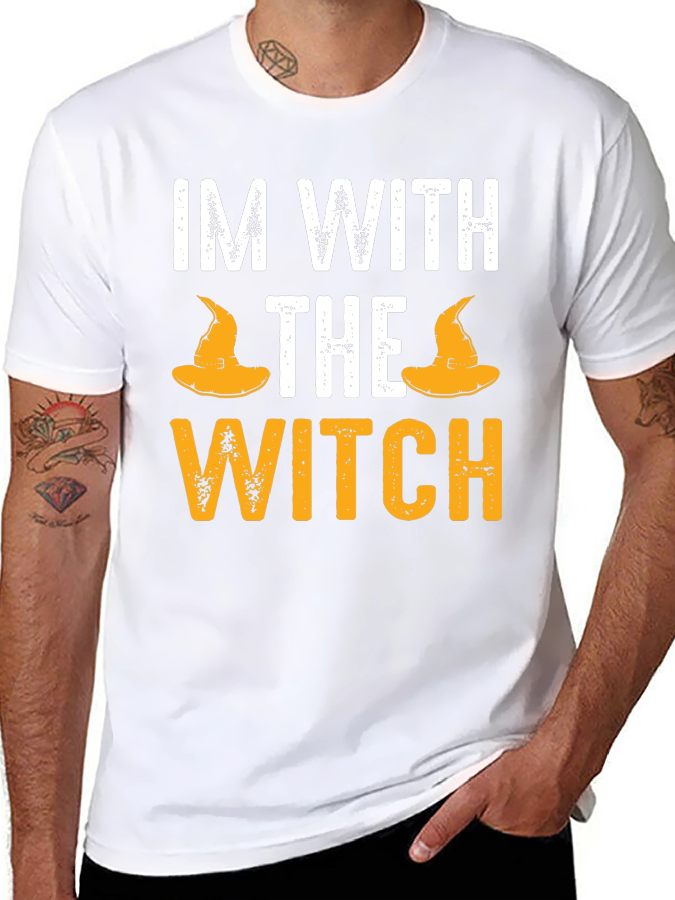 Im With The Witch Halloween Graphic Tee