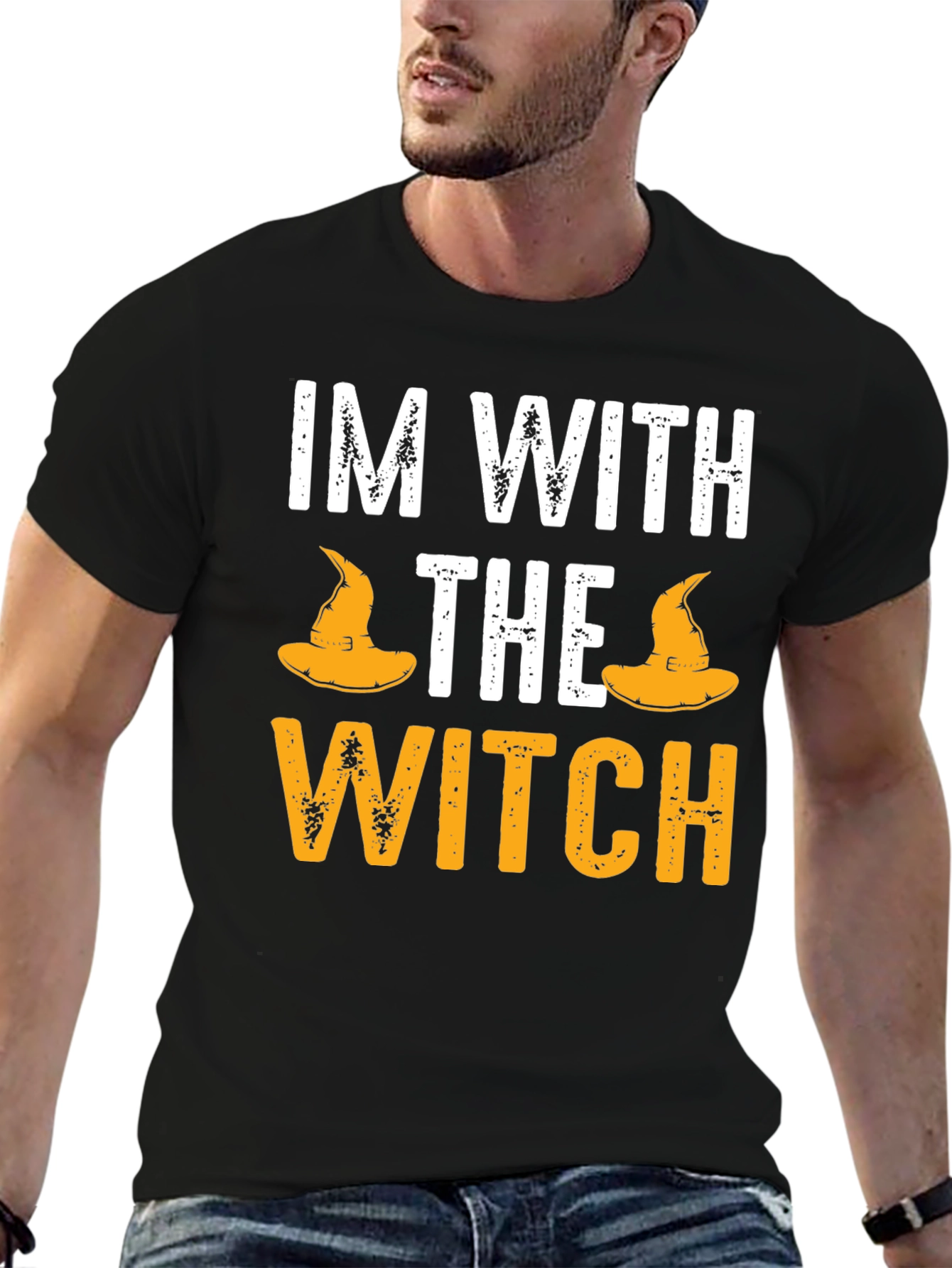 Im With The Witch Halloween Graphic Tee