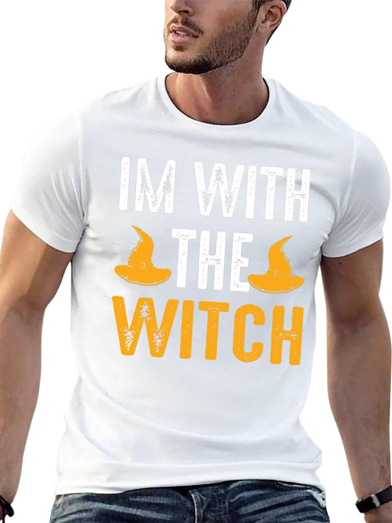 Im With The Witch Halloween Graphic Tee