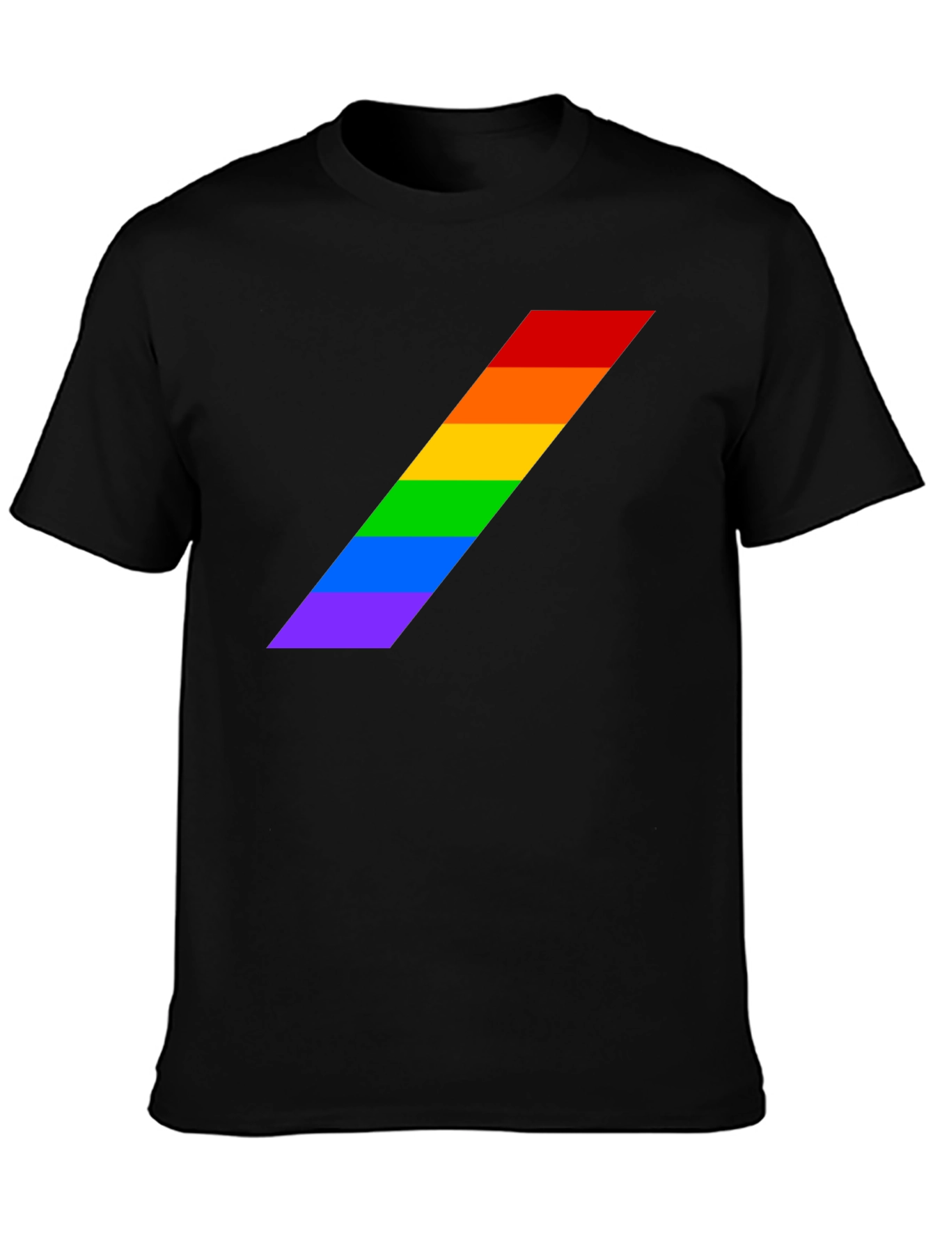 Pride Stripe Tee - Black LGBTQ+ Shirt