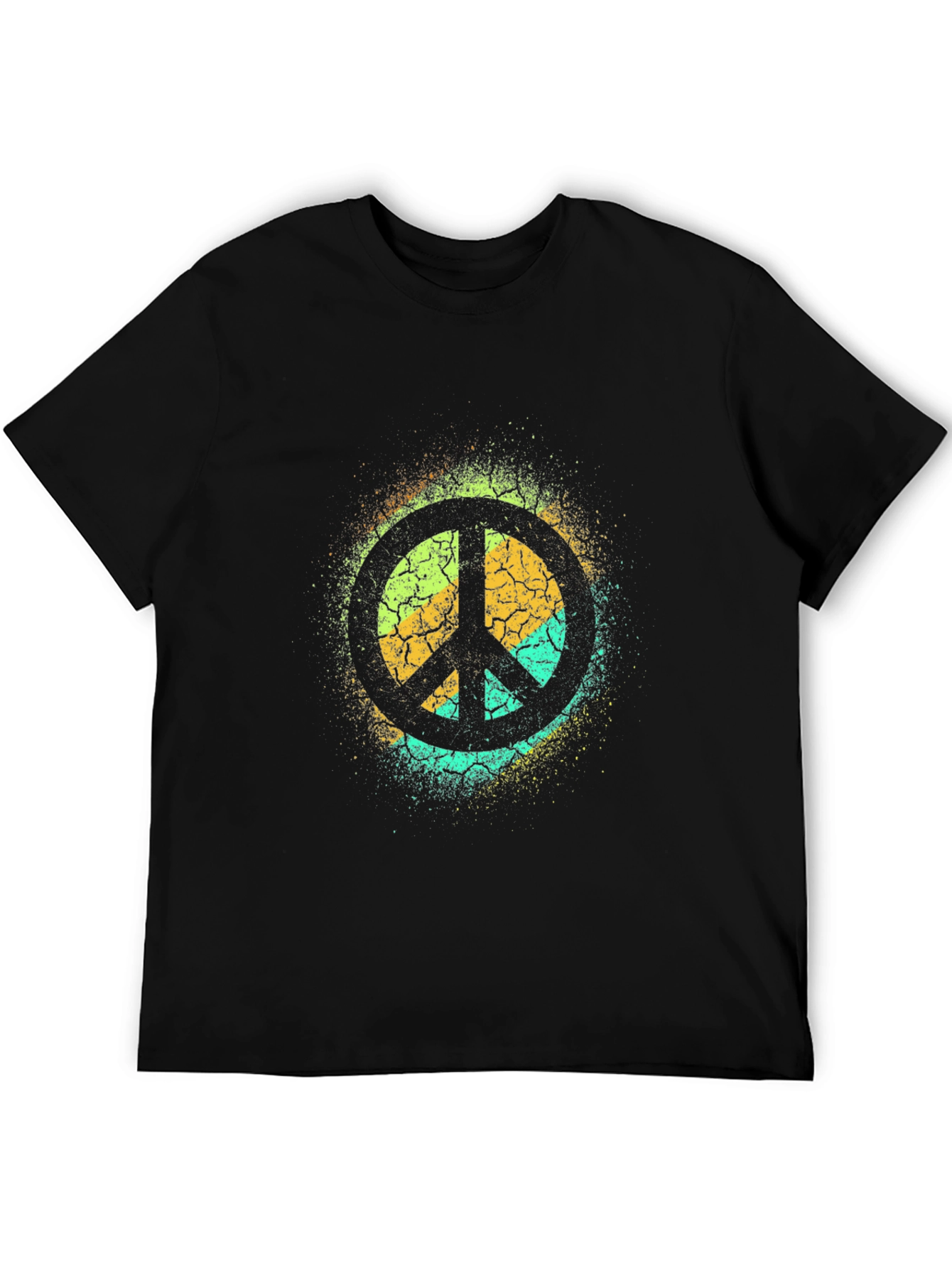 Retro Peace Sign T-Shirt - Distressed Design