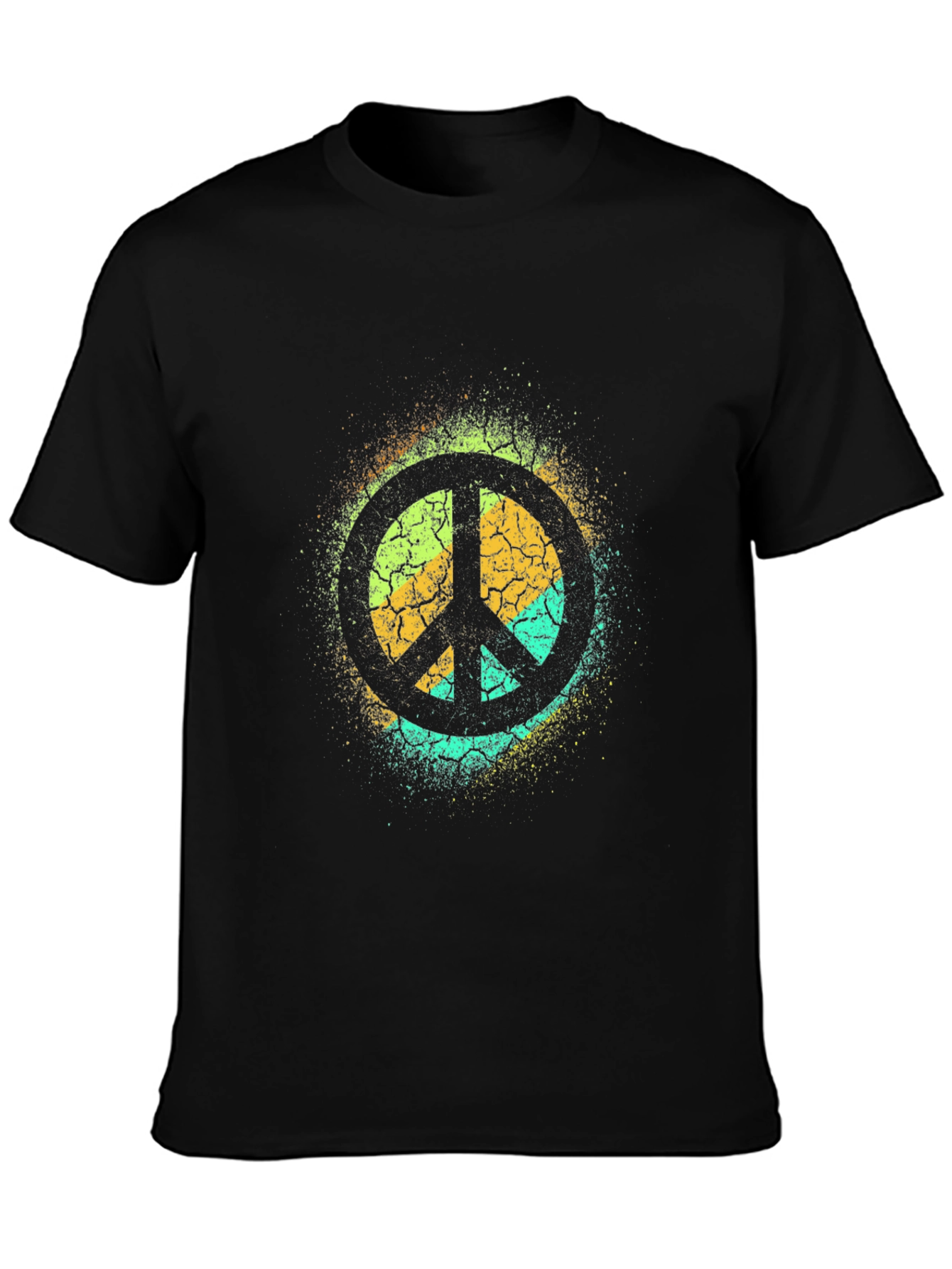Retro Peace Sign T-Shirt - Distressed Design