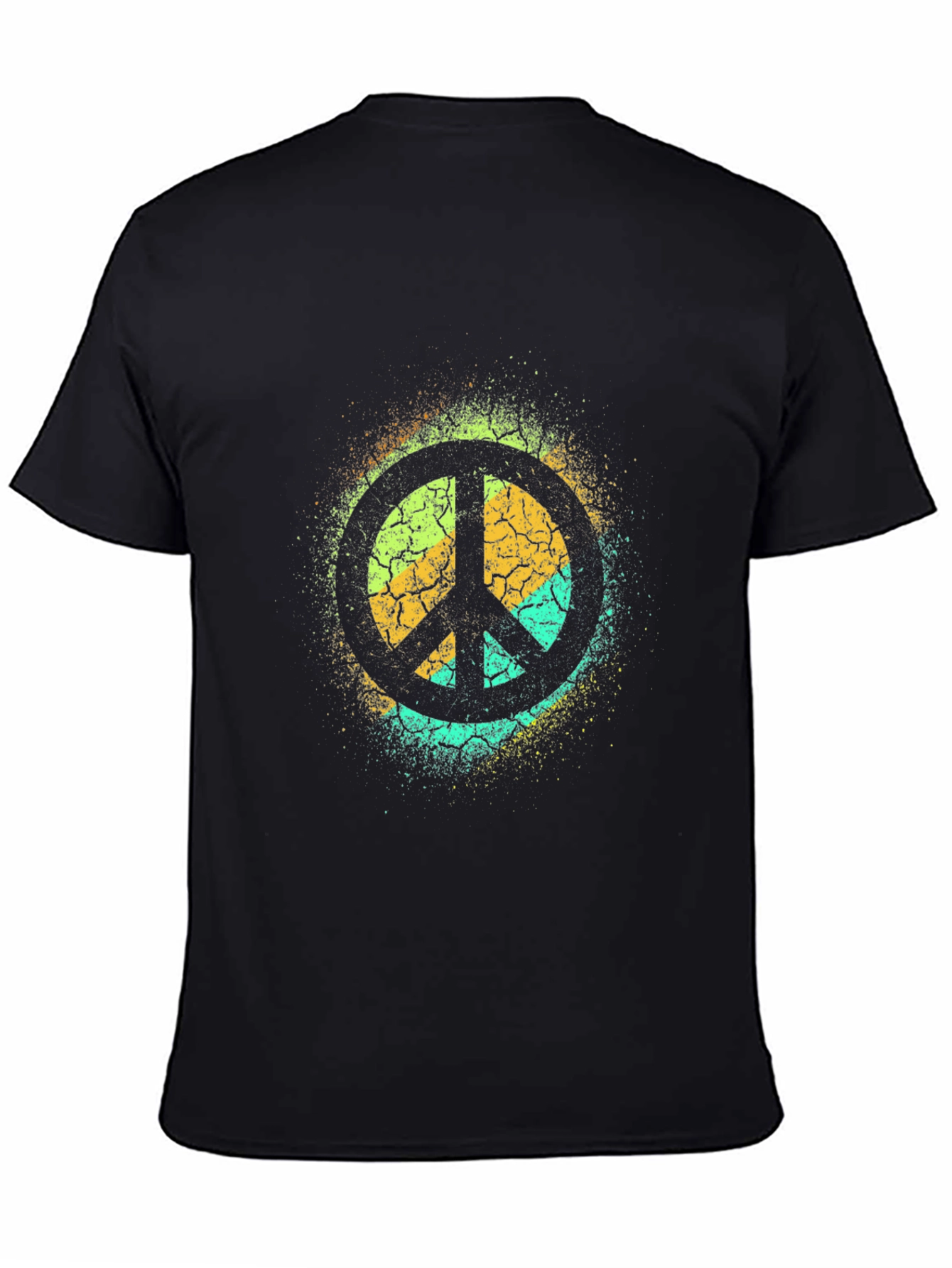 Retro Peace Sign T-Shirt - Distressed Design