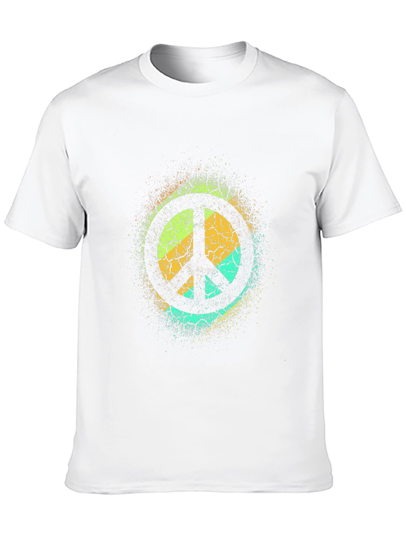 Retro Peace Sign T-Shirt - Distressed Design