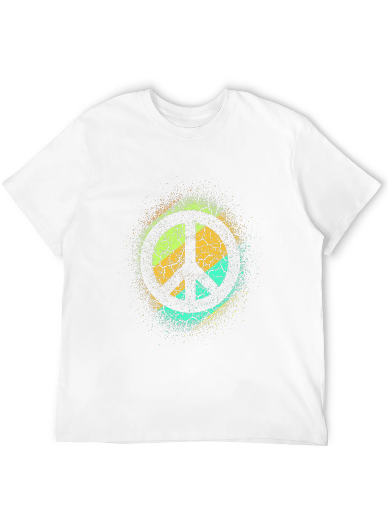 Retro Peace Sign T-Shirt - Distressed Design