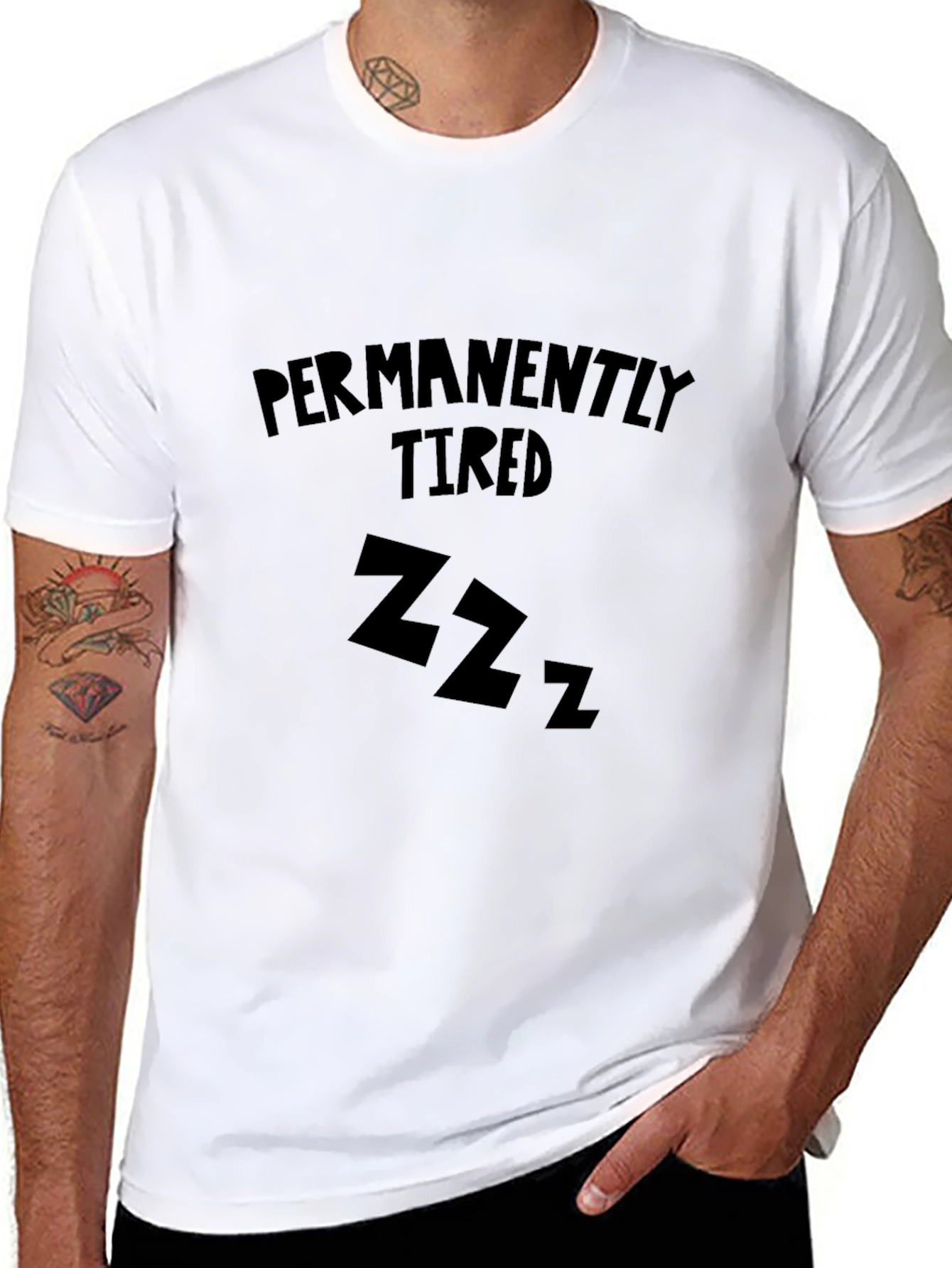 Permanently Tired Black Graphic Tee