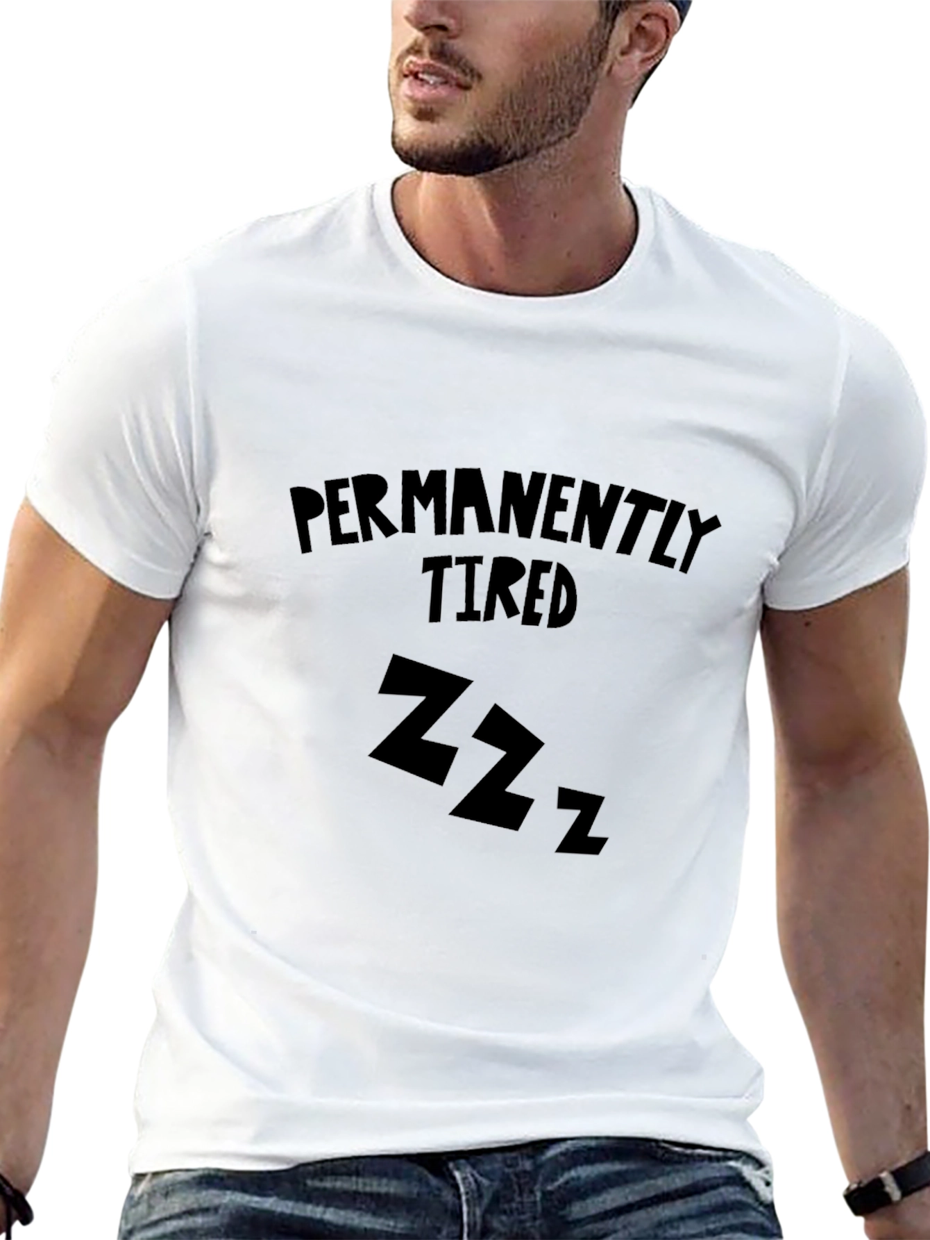 Permanently Tired Black Graphic Tee