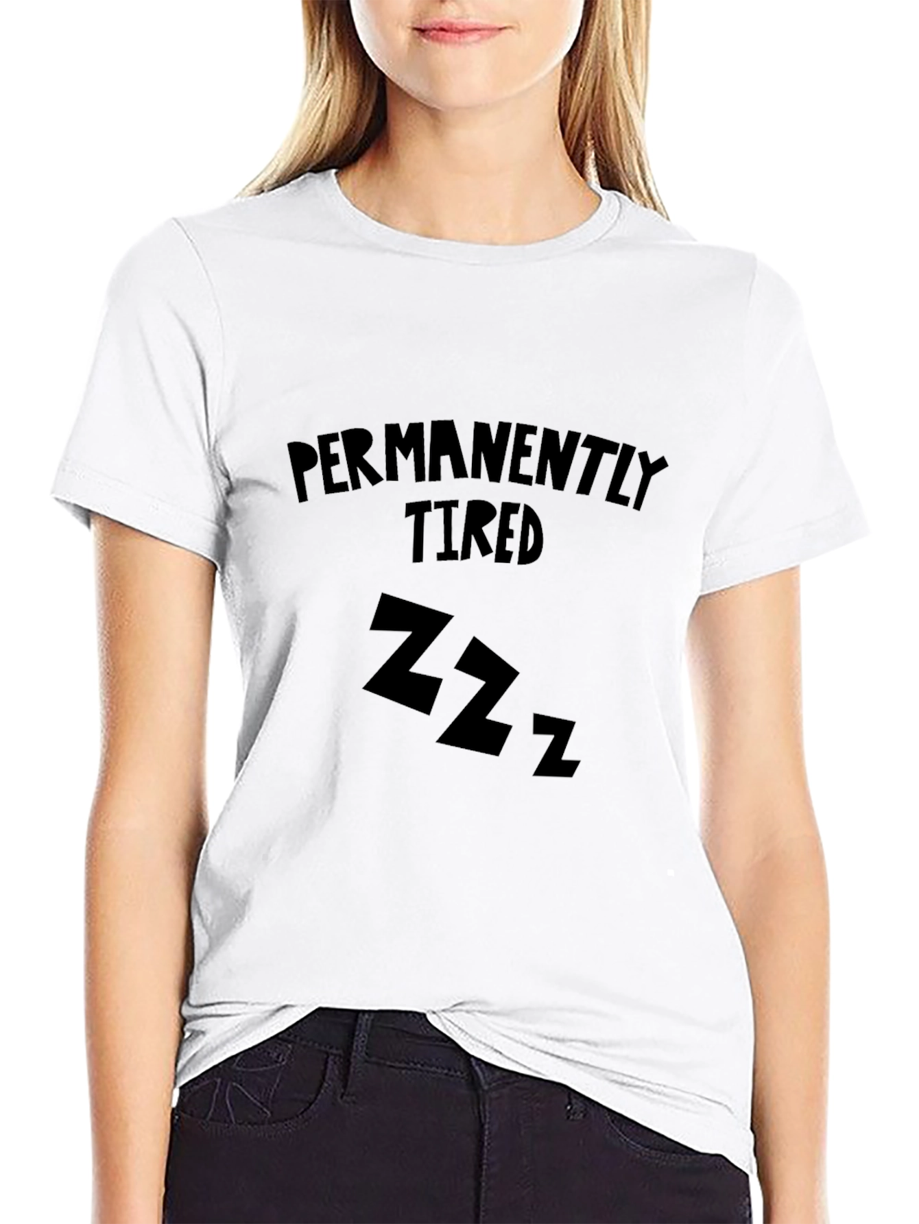 Permanently Tired Black Graphic Tee