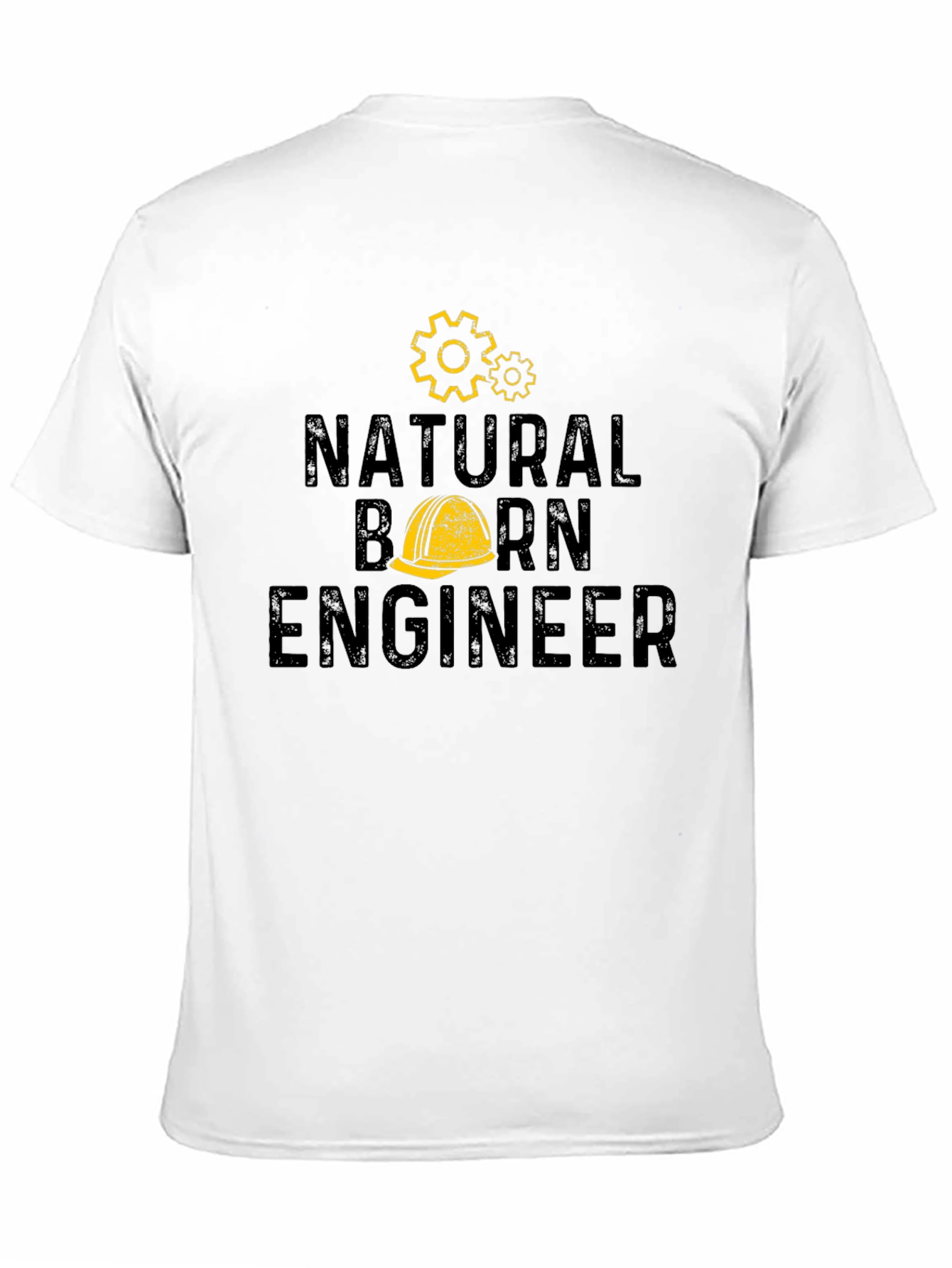 Natural Born Engineer Black Graphic T-Shirt