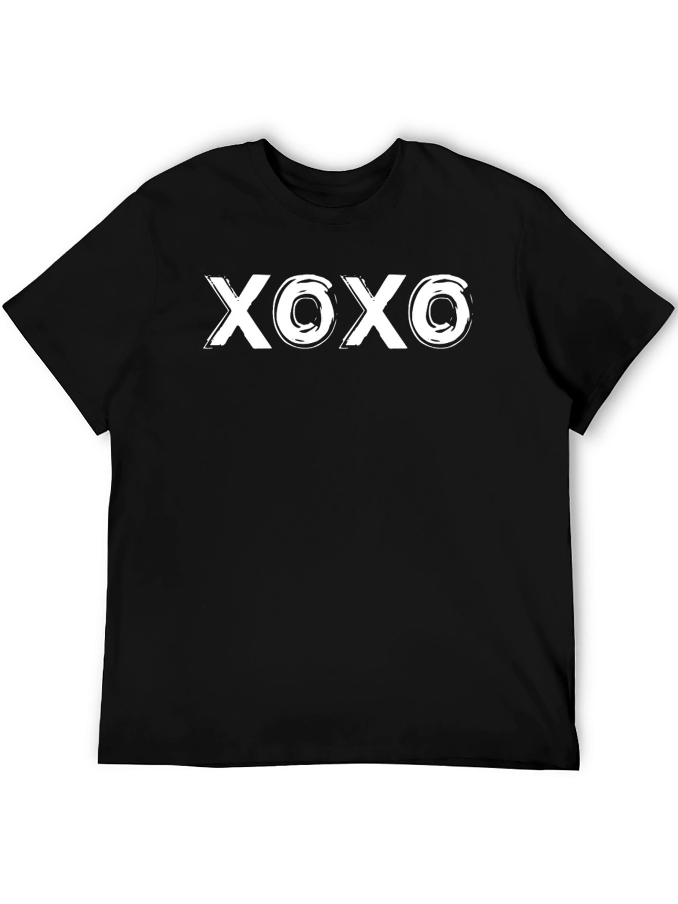 XOXO Graphic Tee - Casual Black Cotton T-Shirt