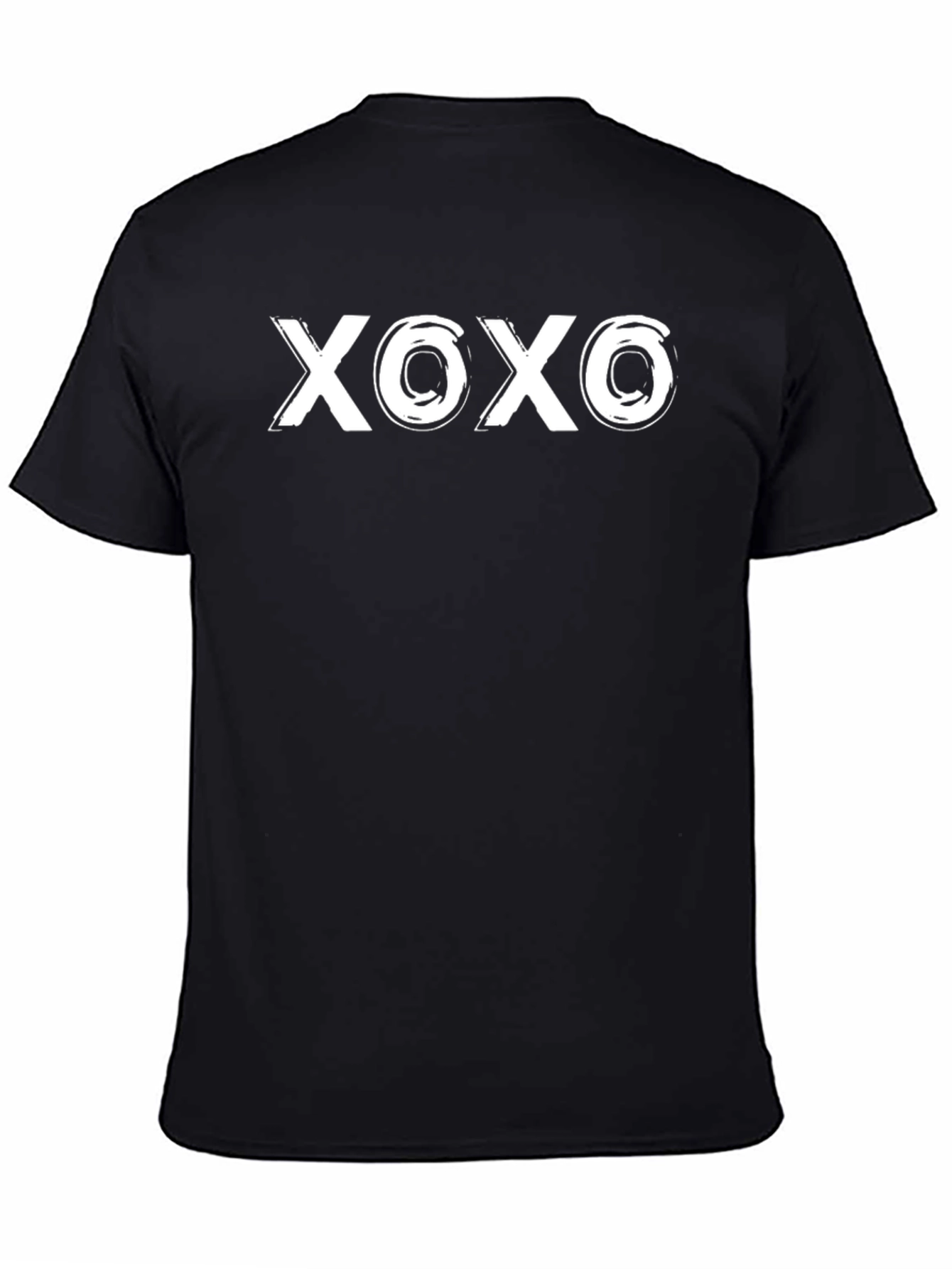 XOXO Graphic Tee - Casual Black Cotton T-Shirt