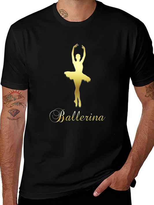 Ballerina Dance T-Shirt - Black Cotton Blend Tee