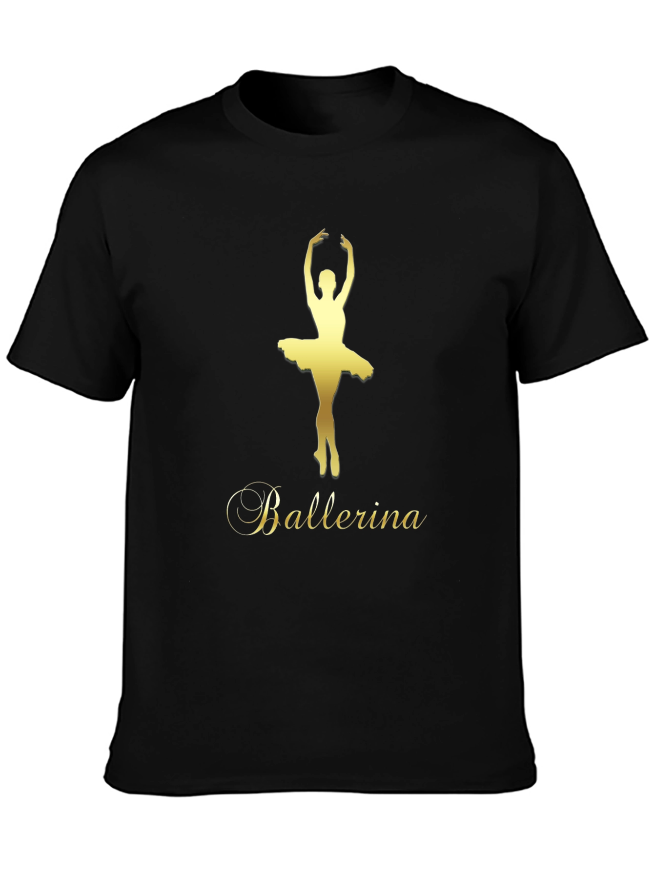 Ballerina Dance T-Shirt - Black Cotton Blend Tee