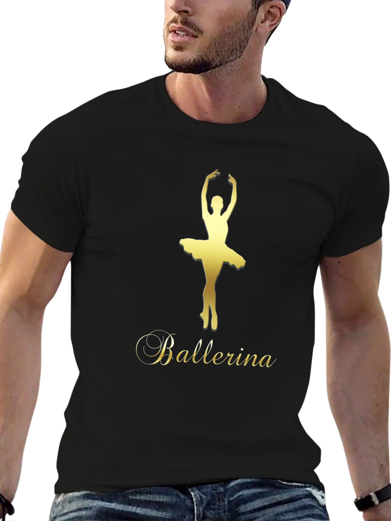 Ballerina Dance T-Shirt - Black Cotton Blend Tee