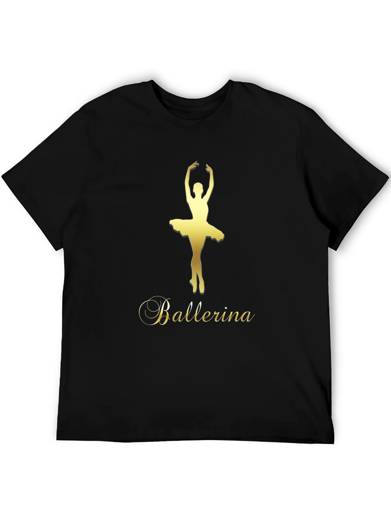 Ballerina Dance T-Shirt - Black Cotton Blend Tee