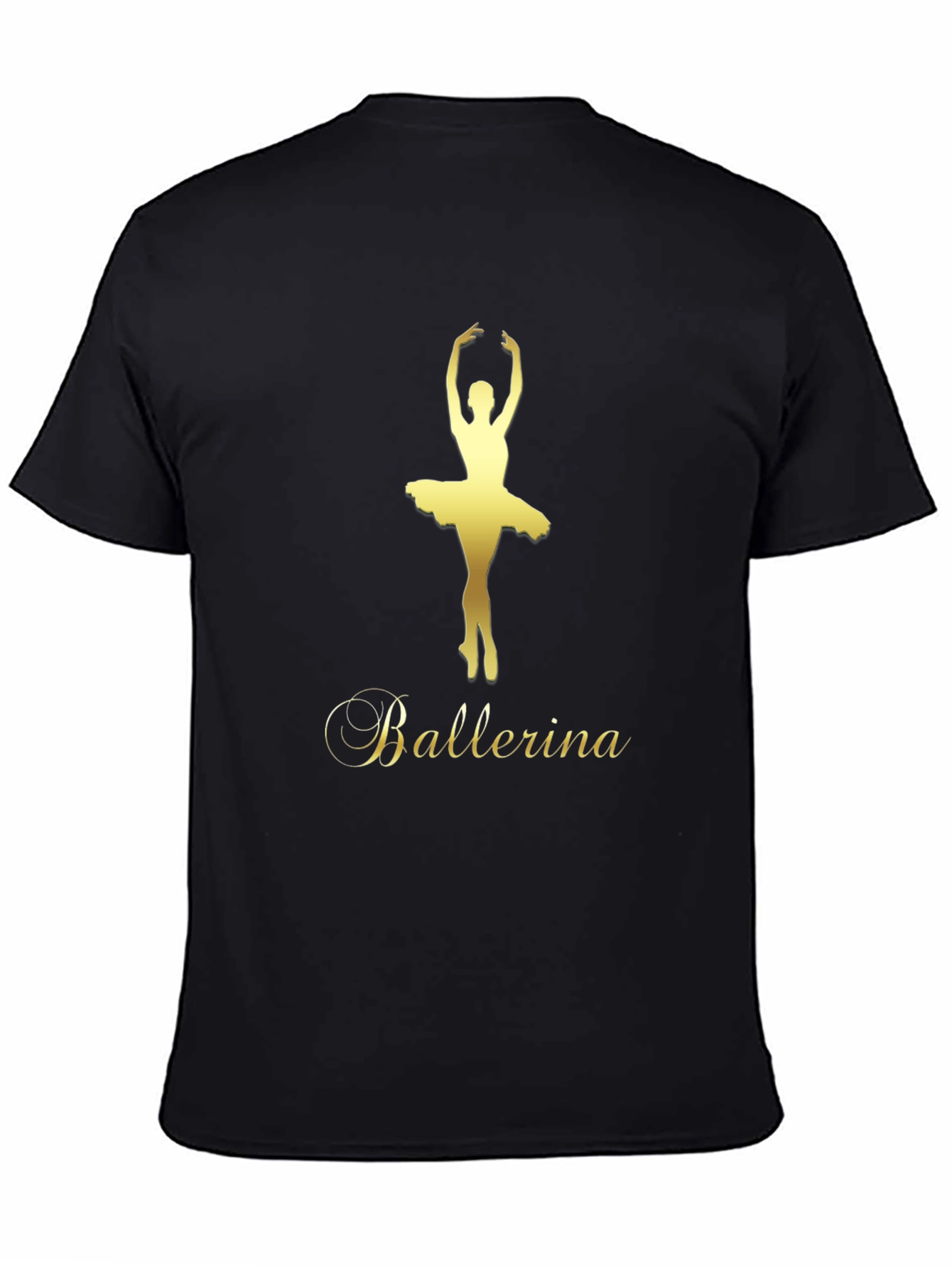 Ballerina Dance T-Shirt - Black Cotton Blend Tee