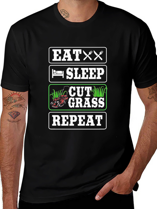 Eat Sleep Cut Grass Repeat T-Shirt
