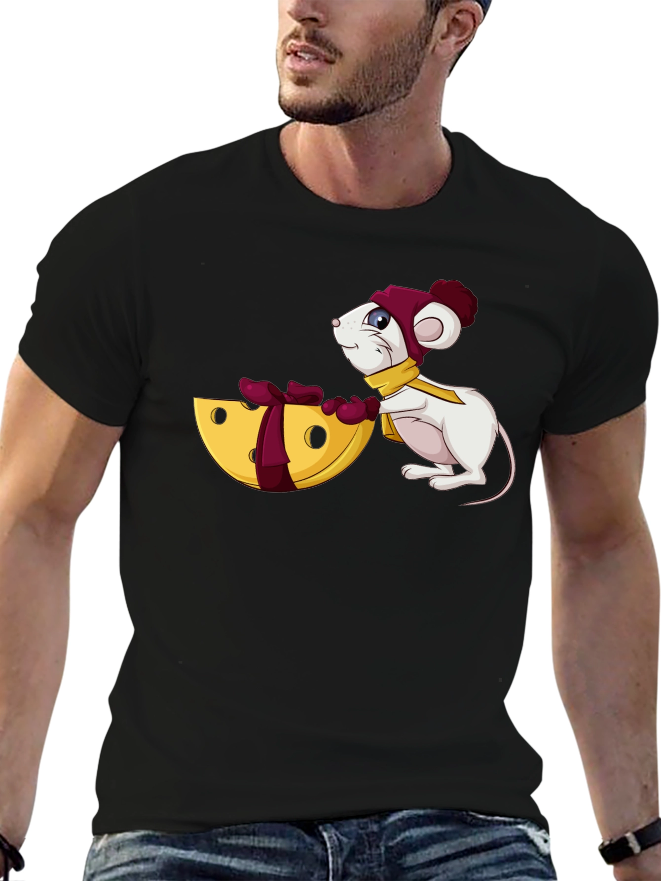 Cute Mouse & Cheese Graphic Tee