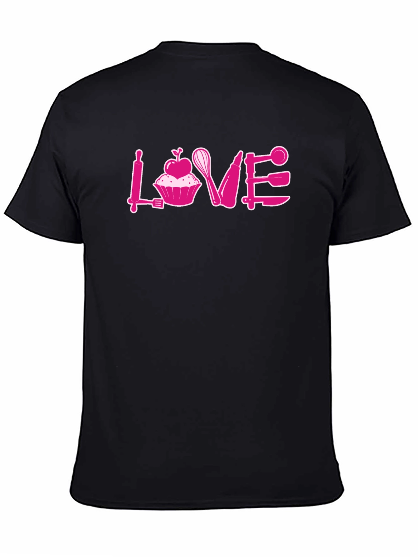 Baking Love Graphic T-Shirt - Black