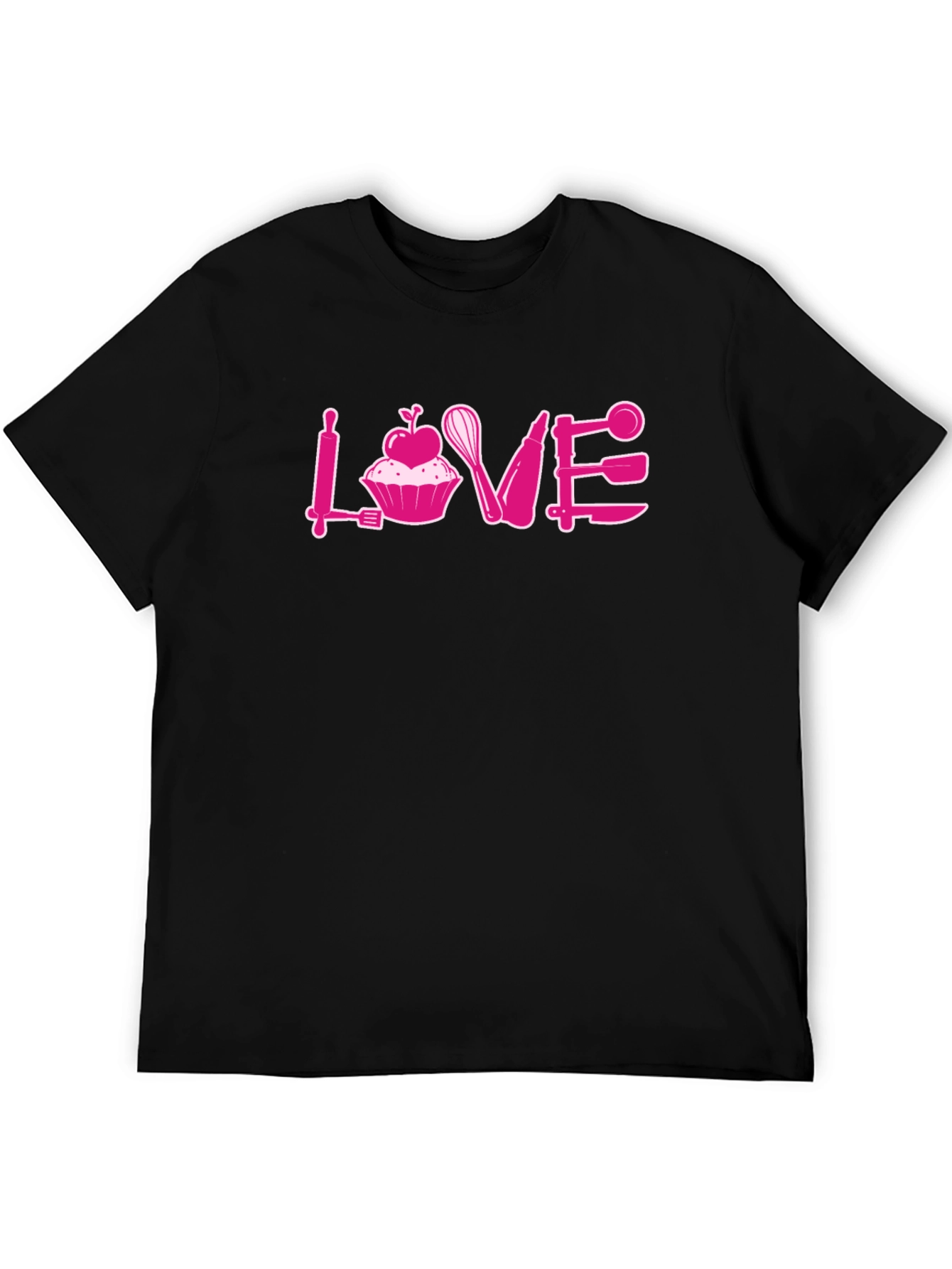 Baking Love Graphic T-Shirt - Black