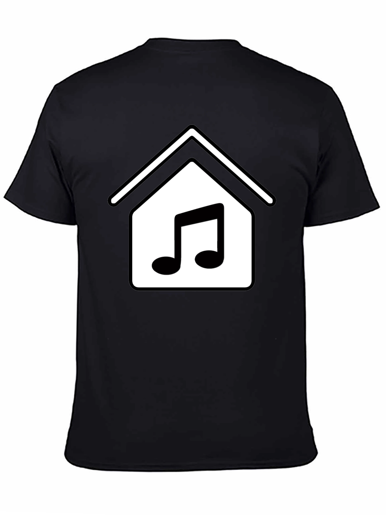 Music Home Graphic T-Shirt - Black