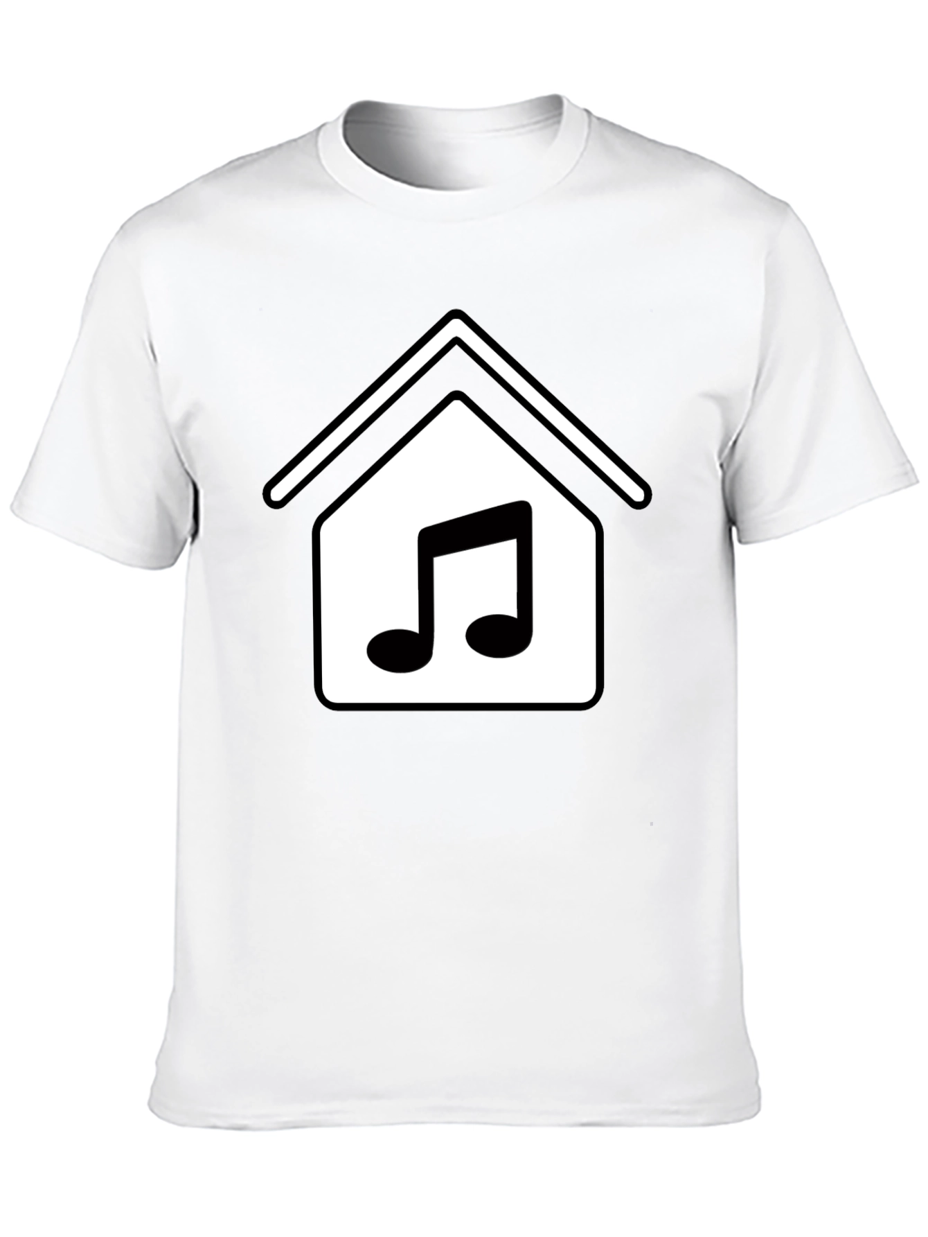 Music Home Graphic T-Shirt - Black