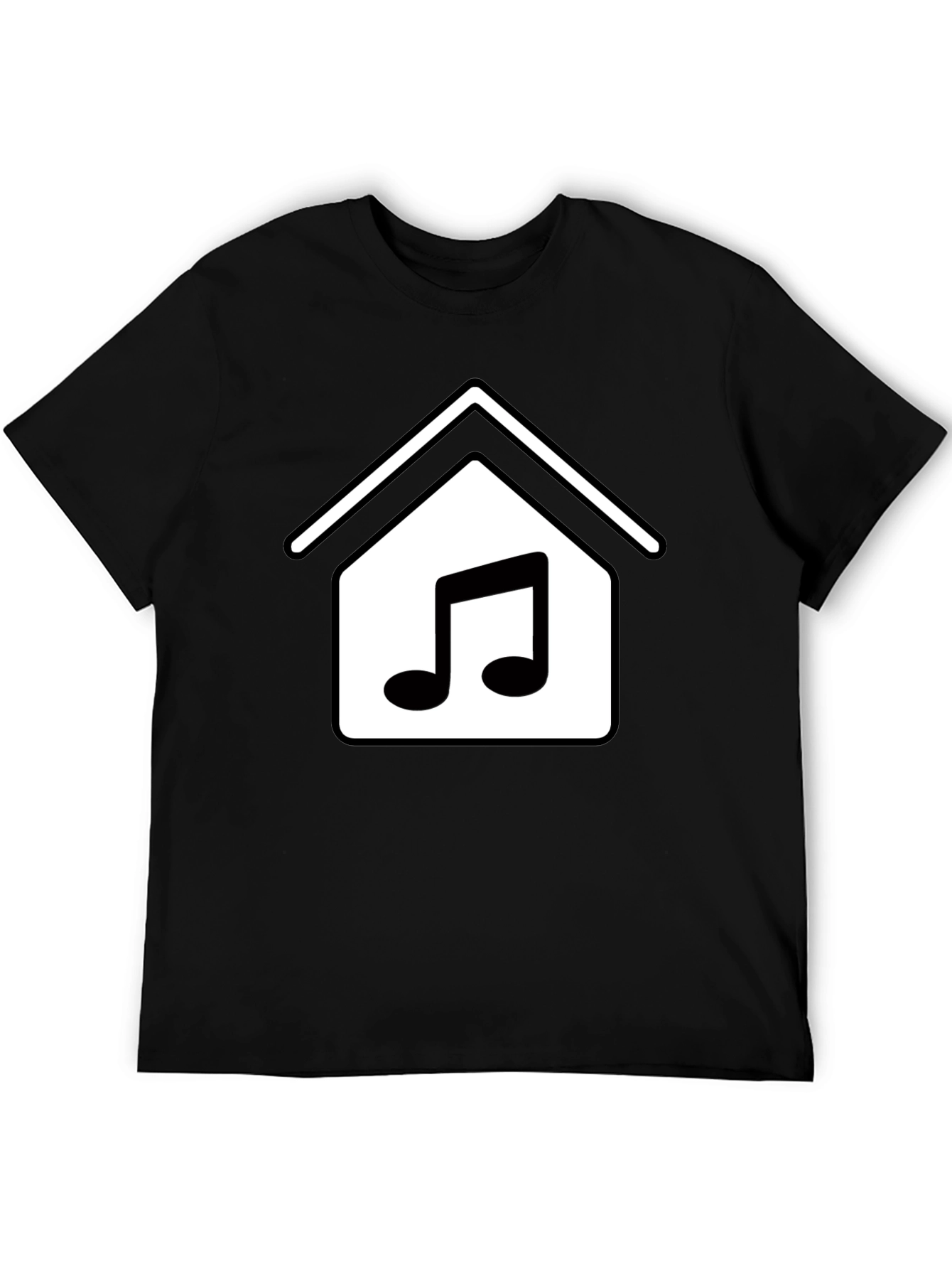 Music Home Graphic T-Shirt - Black