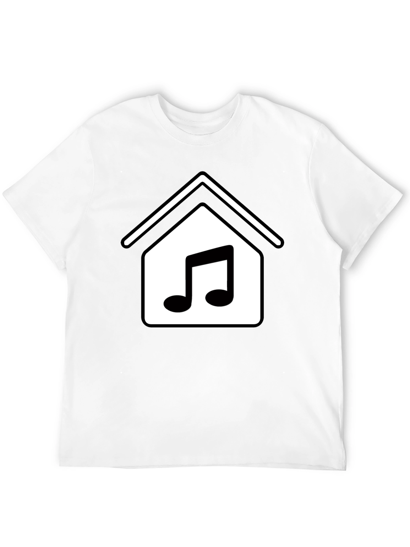 Music Home Graphic T-Shirt - Black