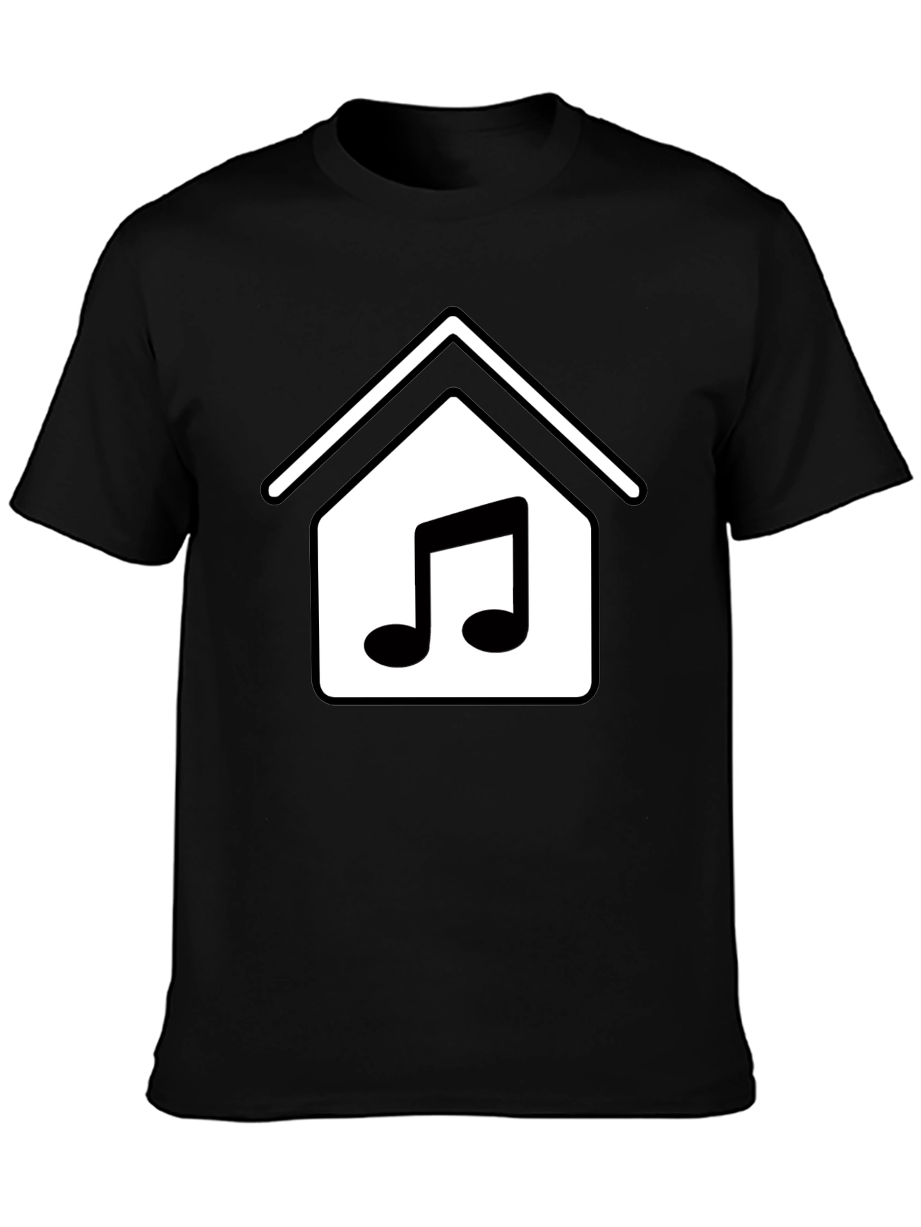 Music Home Graphic T-Shirt - Black