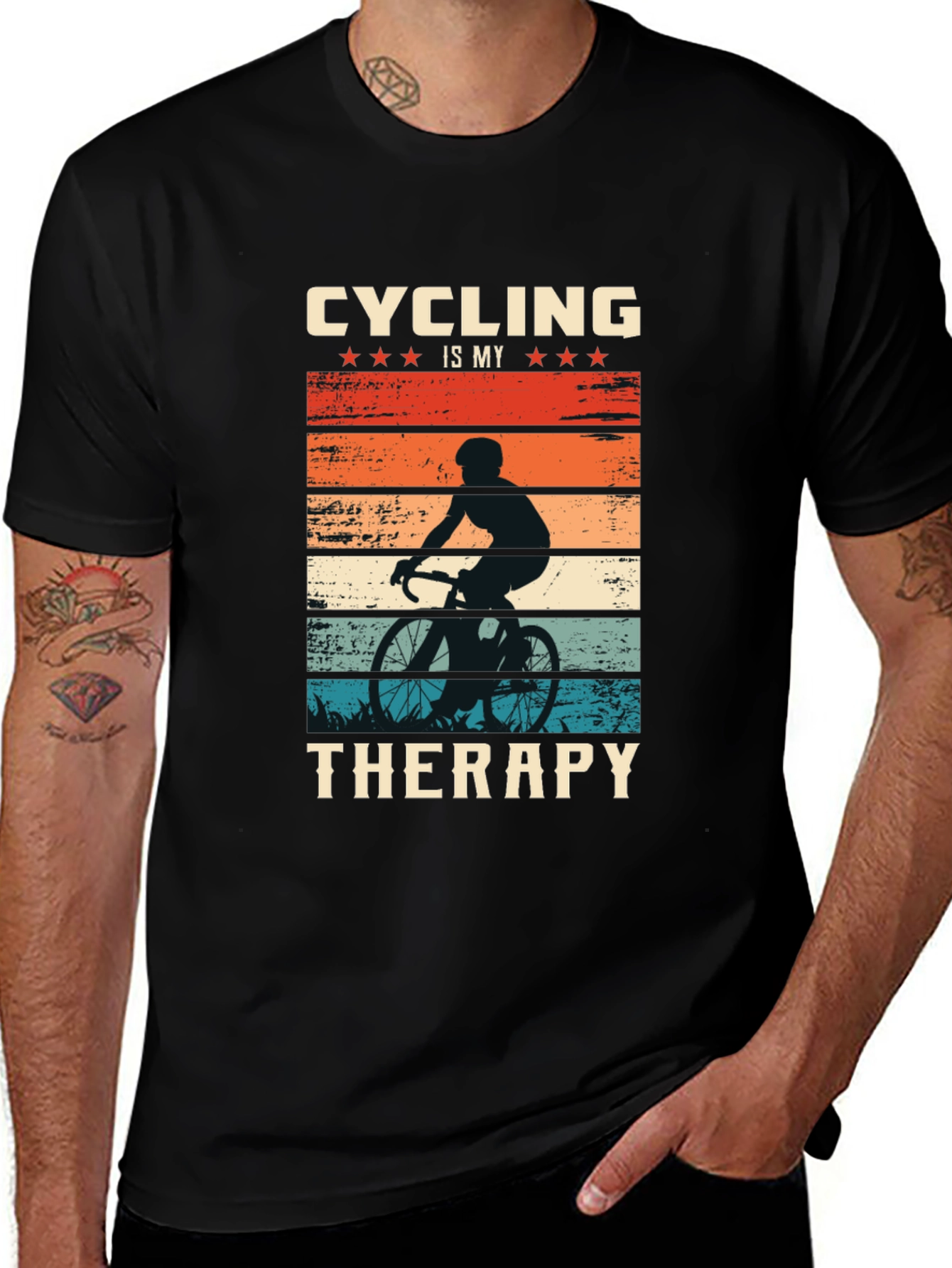 Cycling Therapy T-Shirt - Biker Design