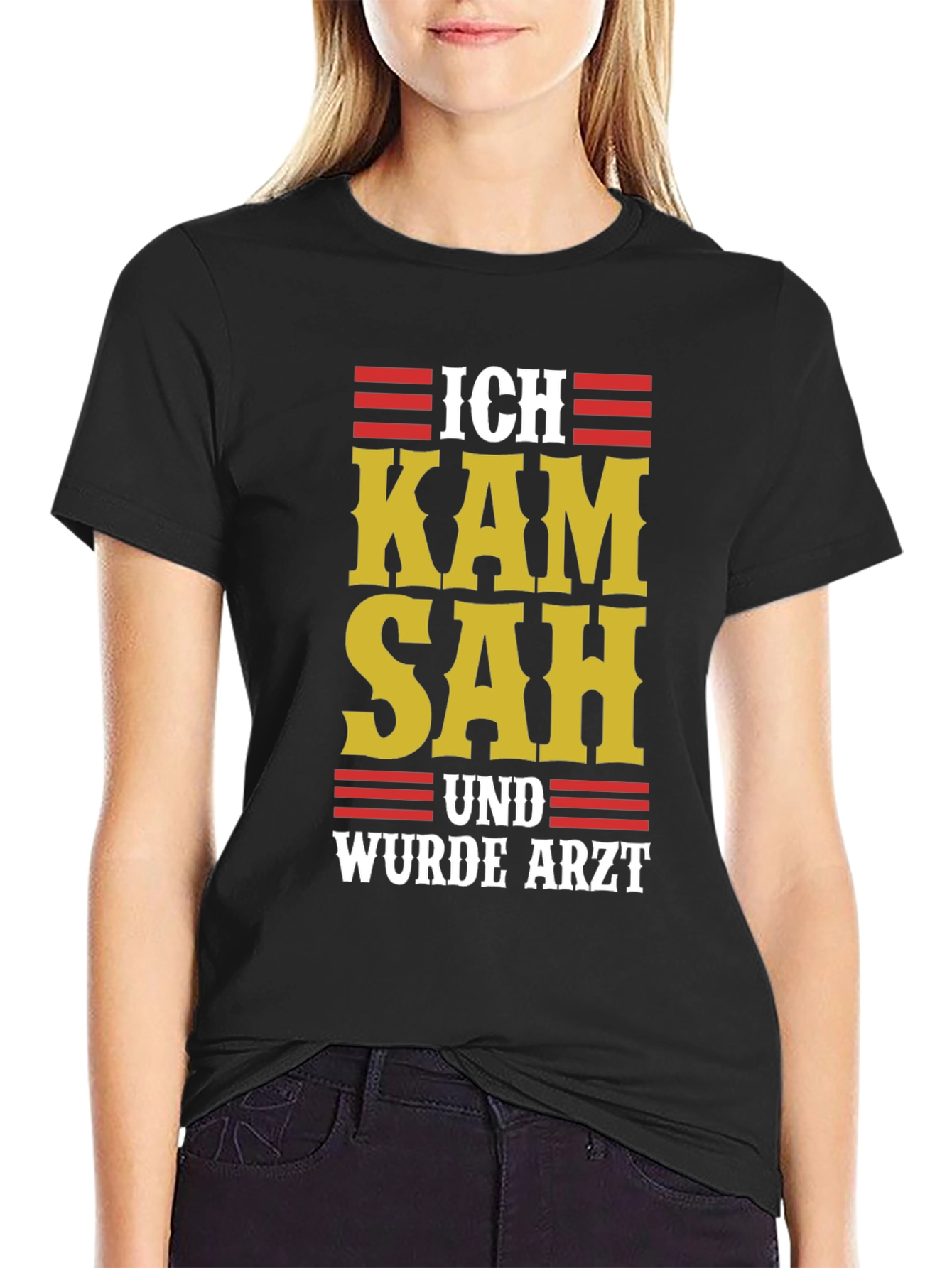 Ich Kam Sah Und Wurde Arzt T-Shirt - Black