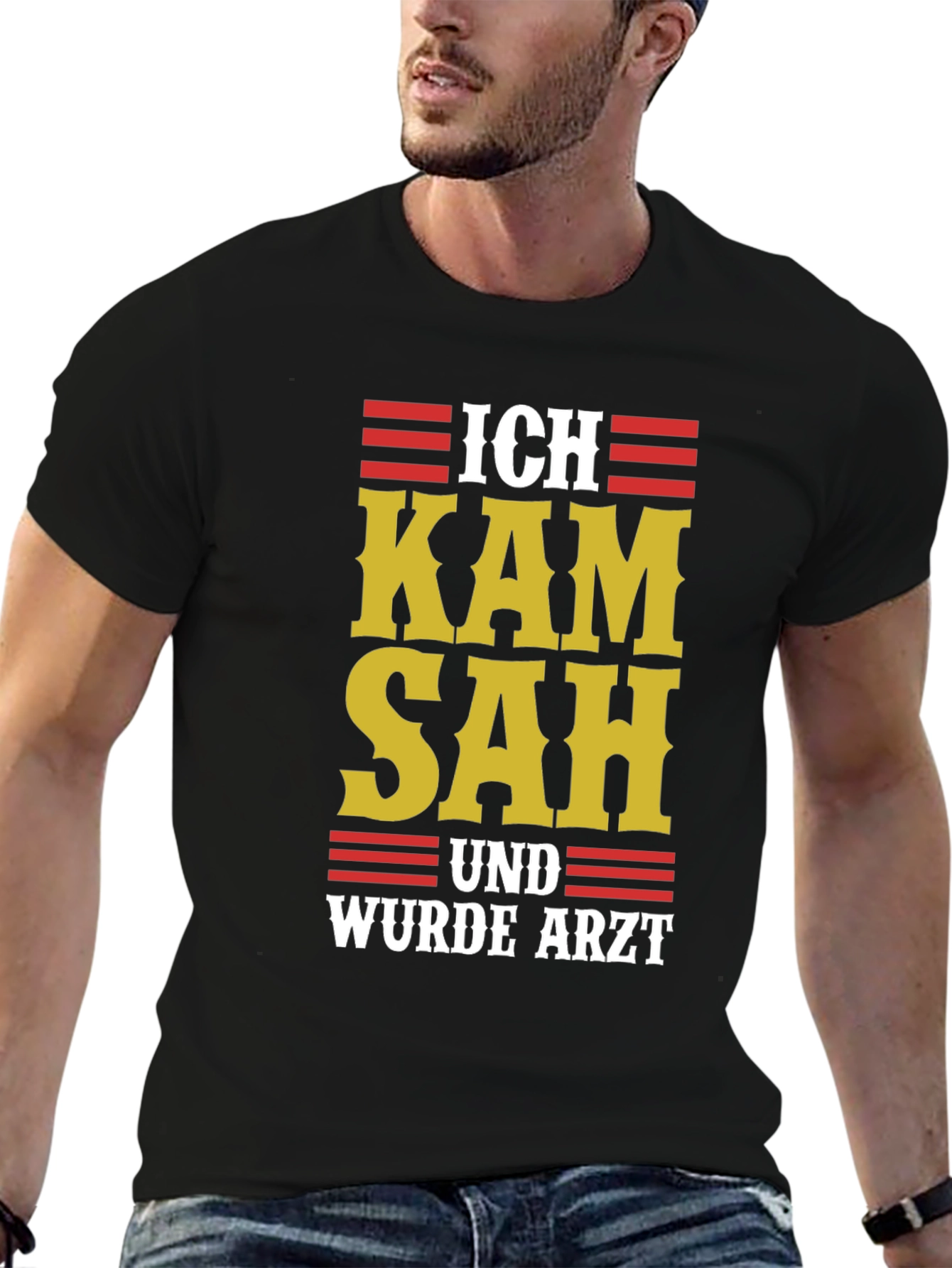 Ich Kam Sah Und Wurde Arzt T-Shirt - Black