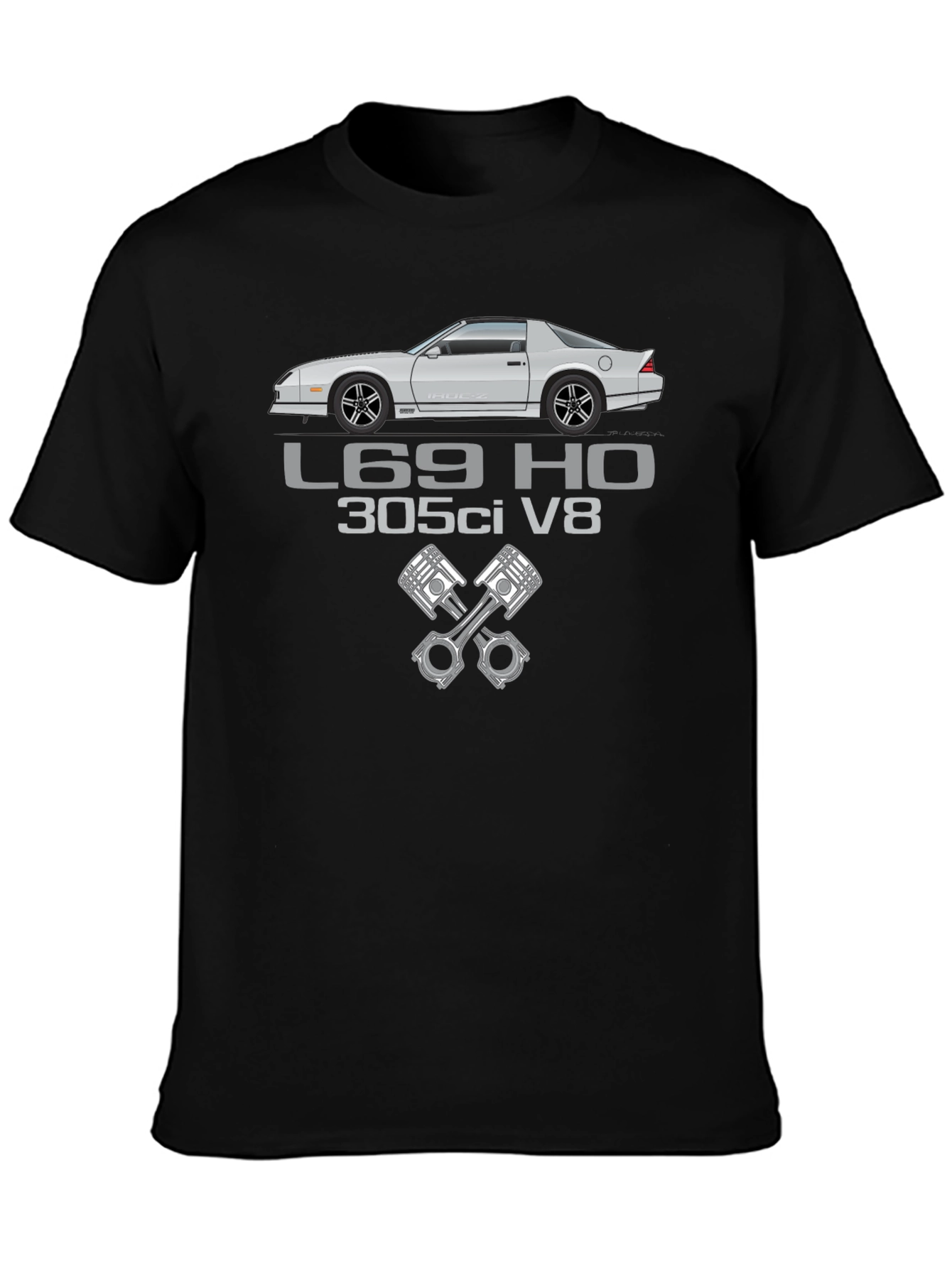 Camaro L69 HO 305ci V8 Black T-Shirt