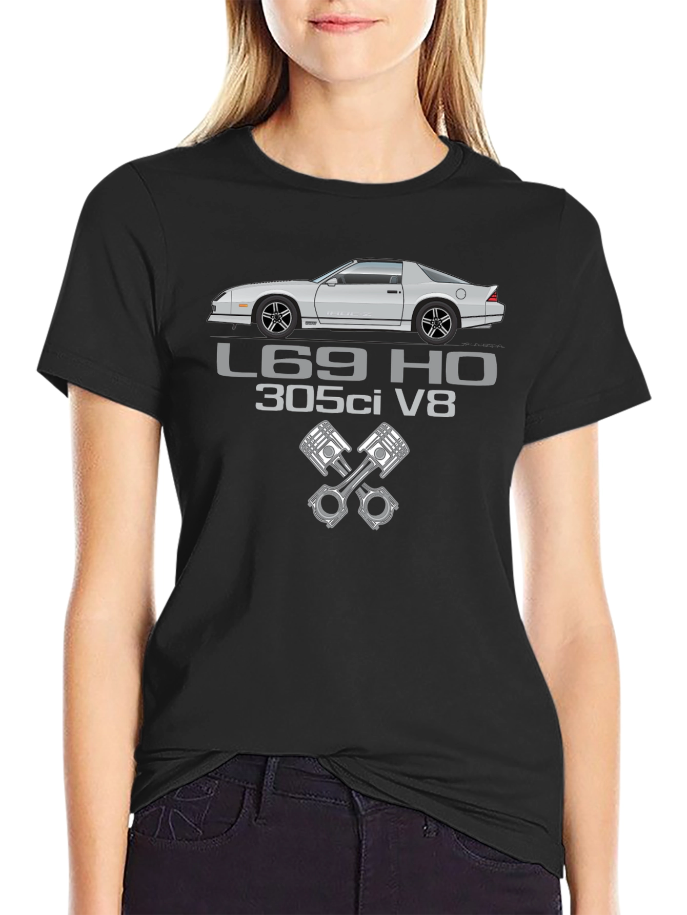Camaro L69 HO 305ci V8 Black T-Shirt