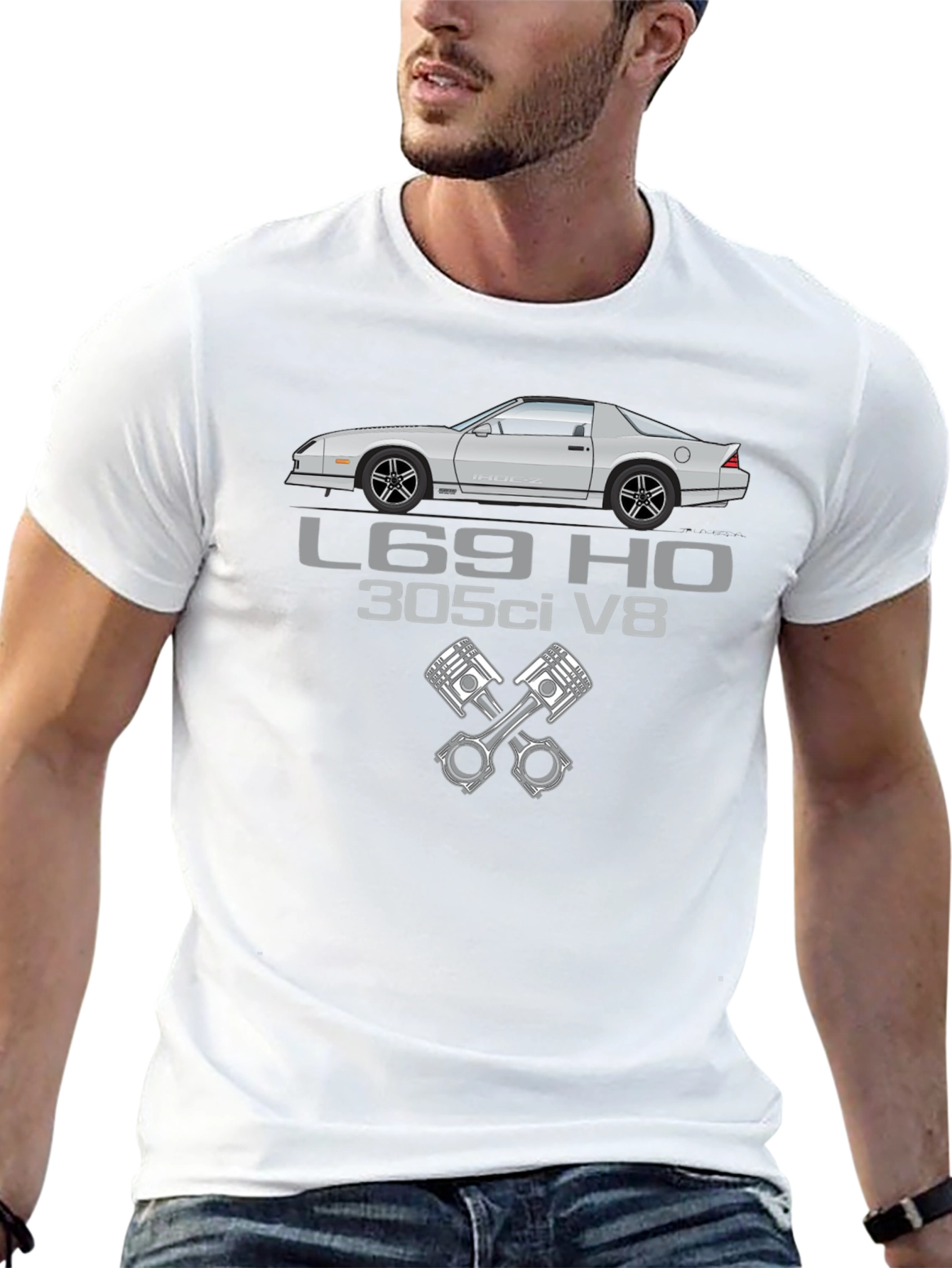 Camaro L69 HO 305ci V8 Black T-Shirt