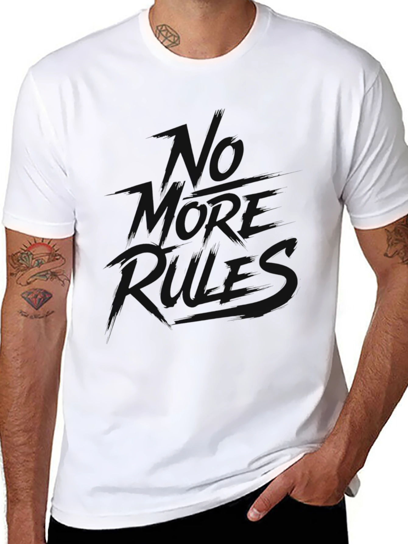 No More Rules Black Graphic Tee