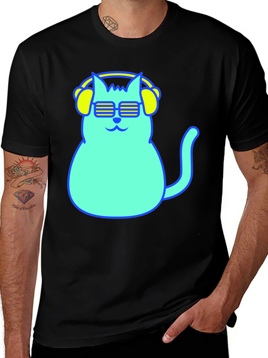 Cool Cat Tee - Neon Style